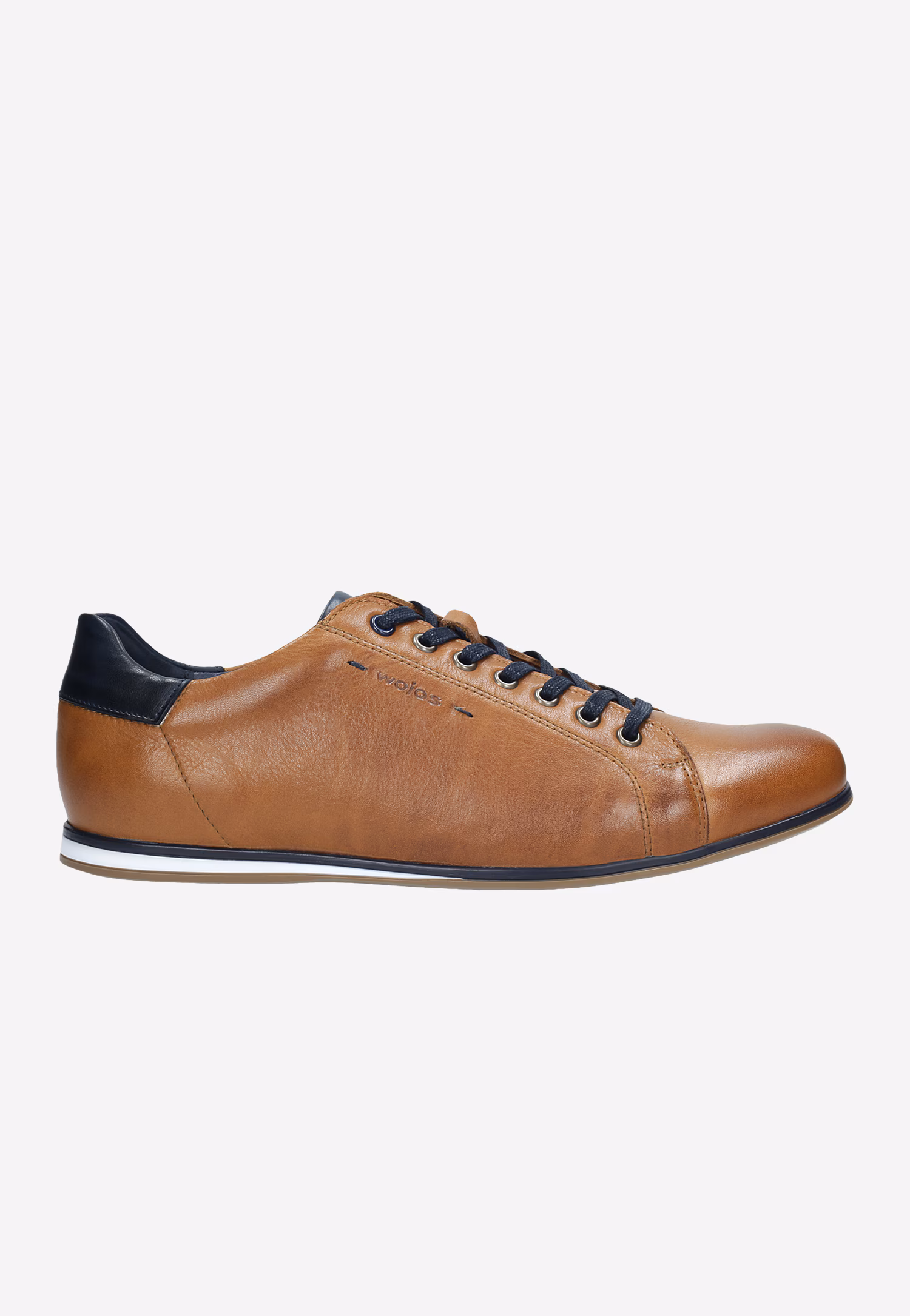 Granatowe sneakersy męskie z dwoiny welurowej