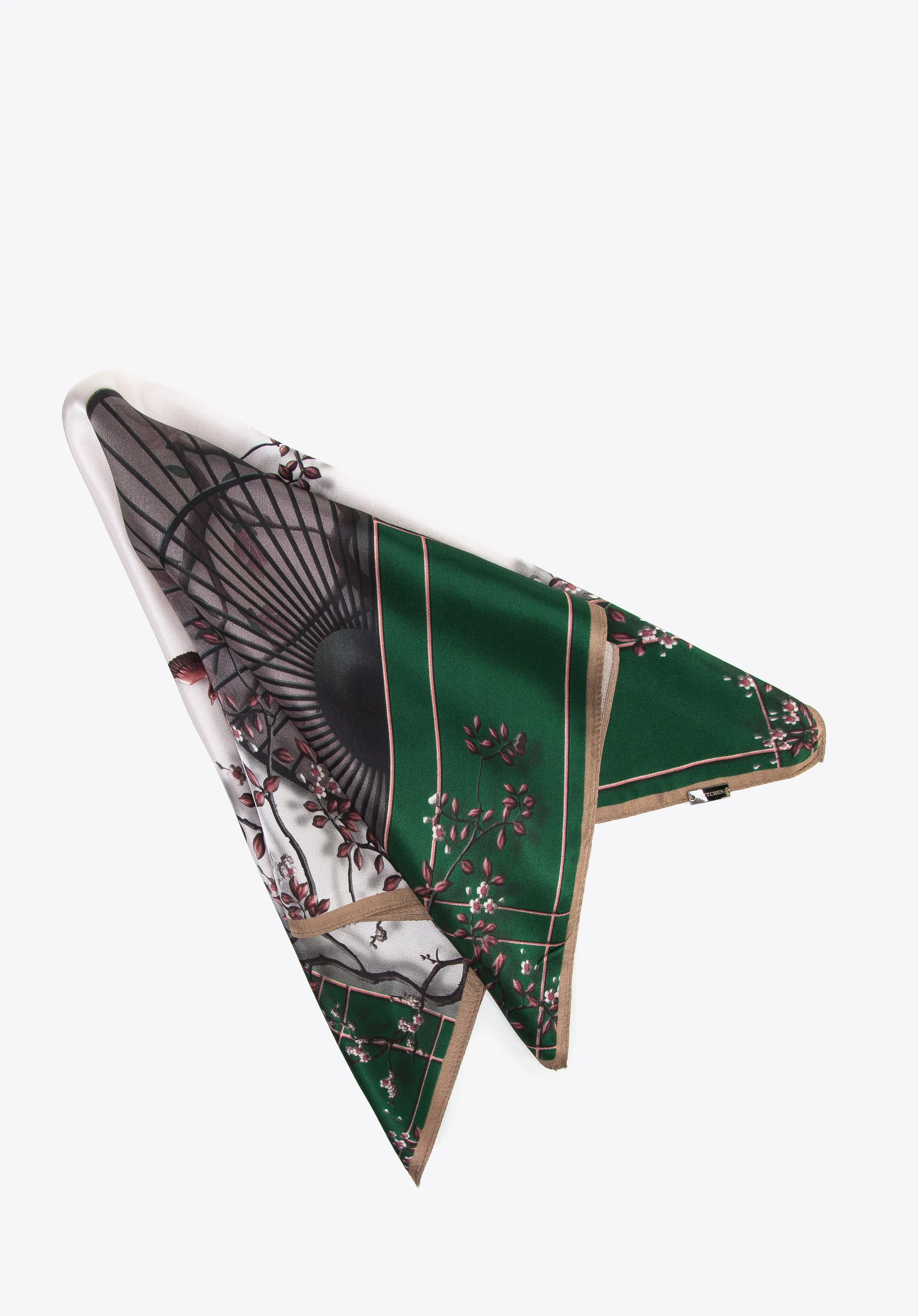 Damska apaszka jedwabna we wzory