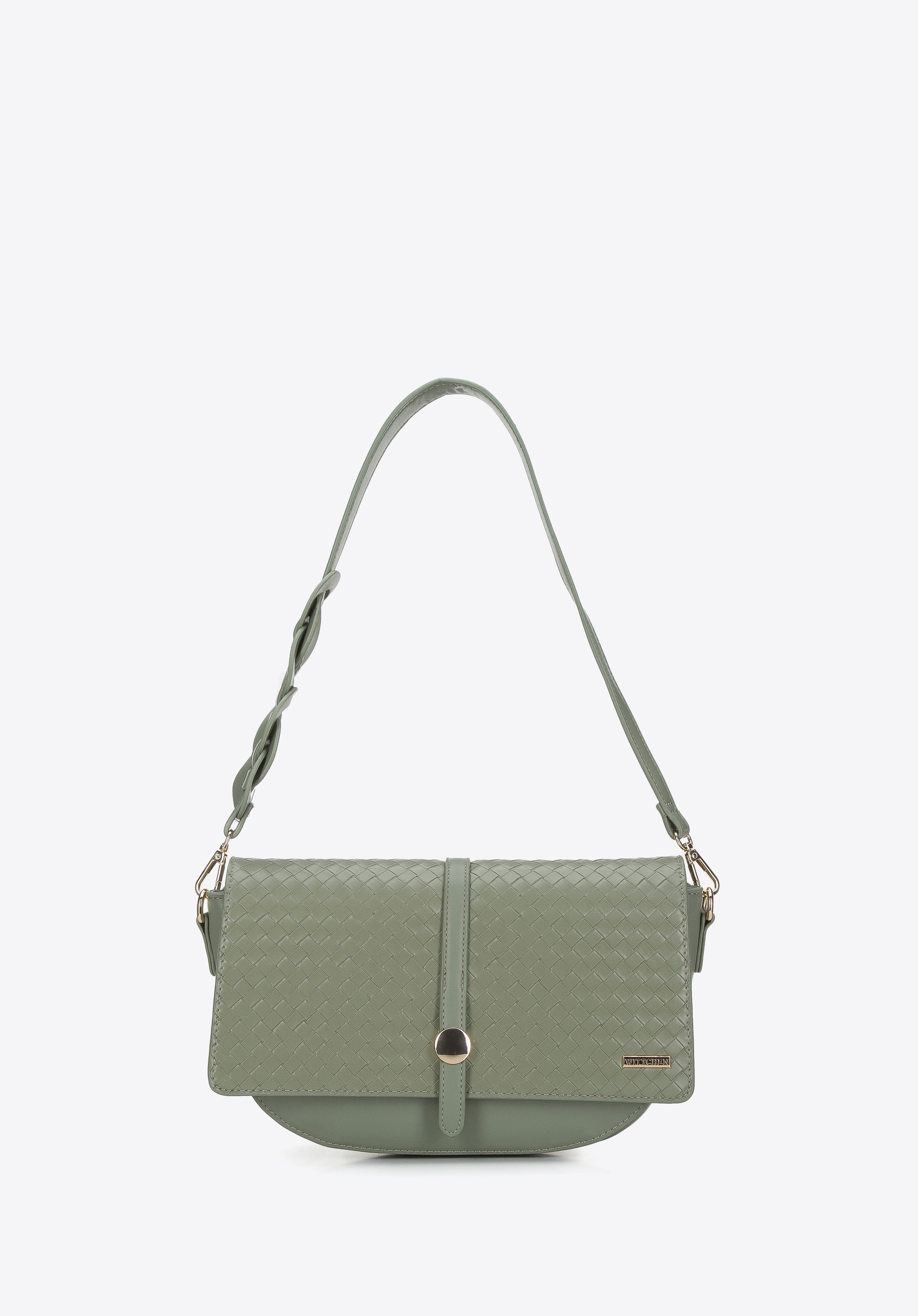 Torebka półksiężyc z plecionką