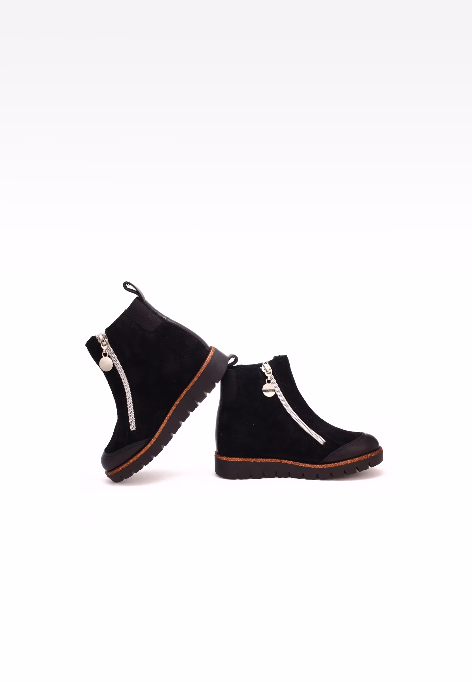 Botki ocieplane BARTEK 4443-9ABP, dla dziewcząt, beżowo-czarny