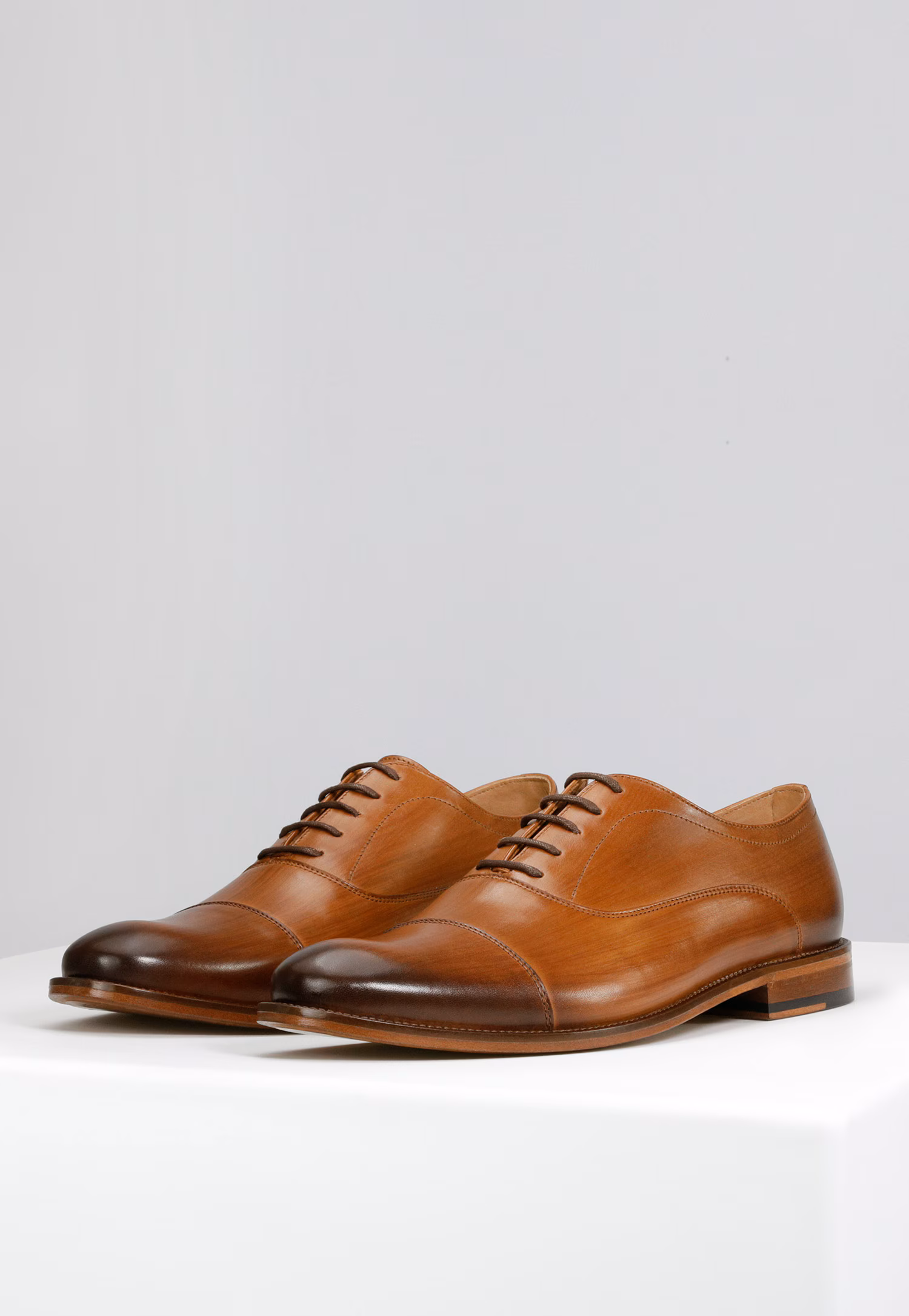 PREMIUM półbuty męskie wizytowe ze skórzaną podeszwą