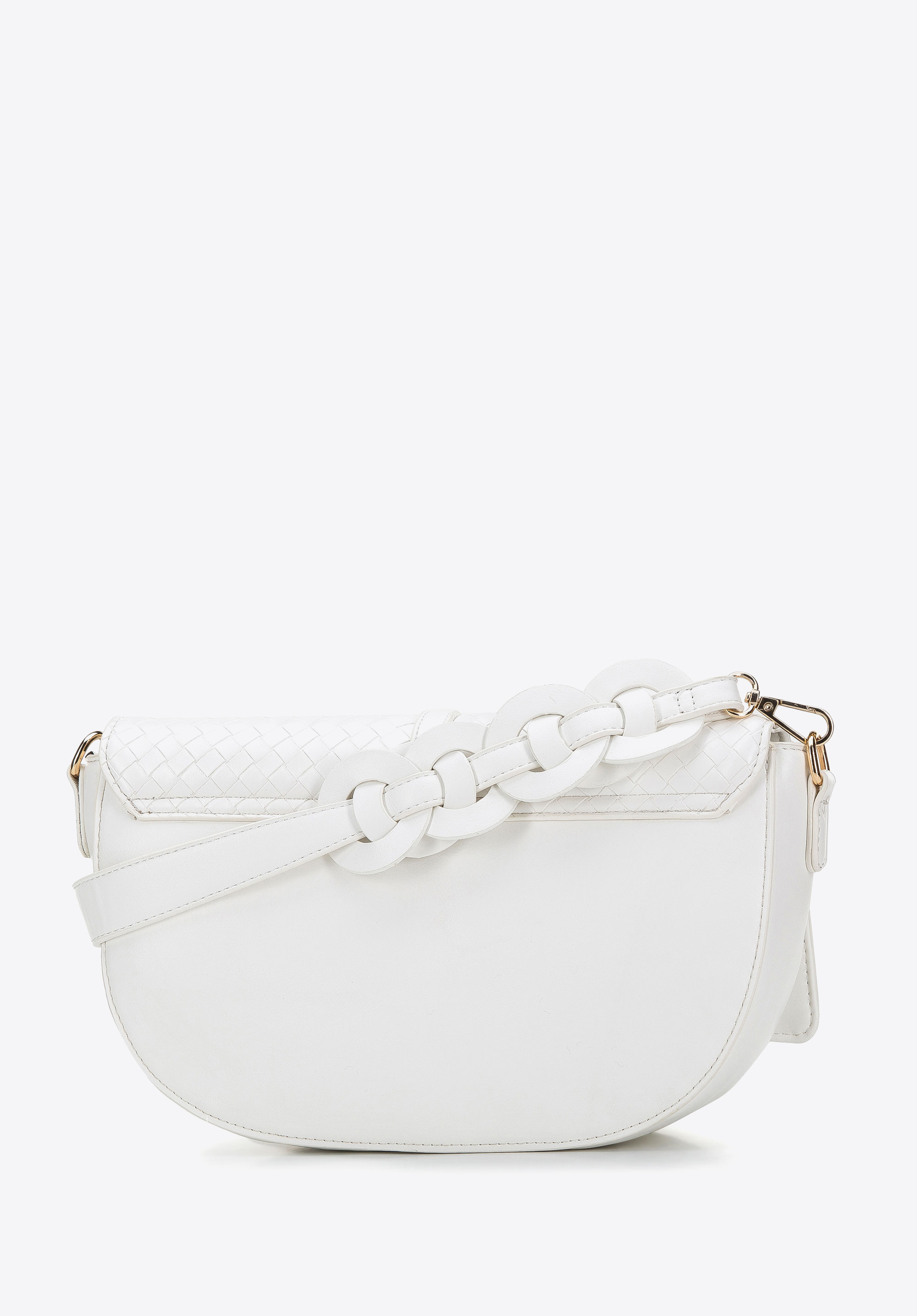 Torebka półksiężyc z plecionką