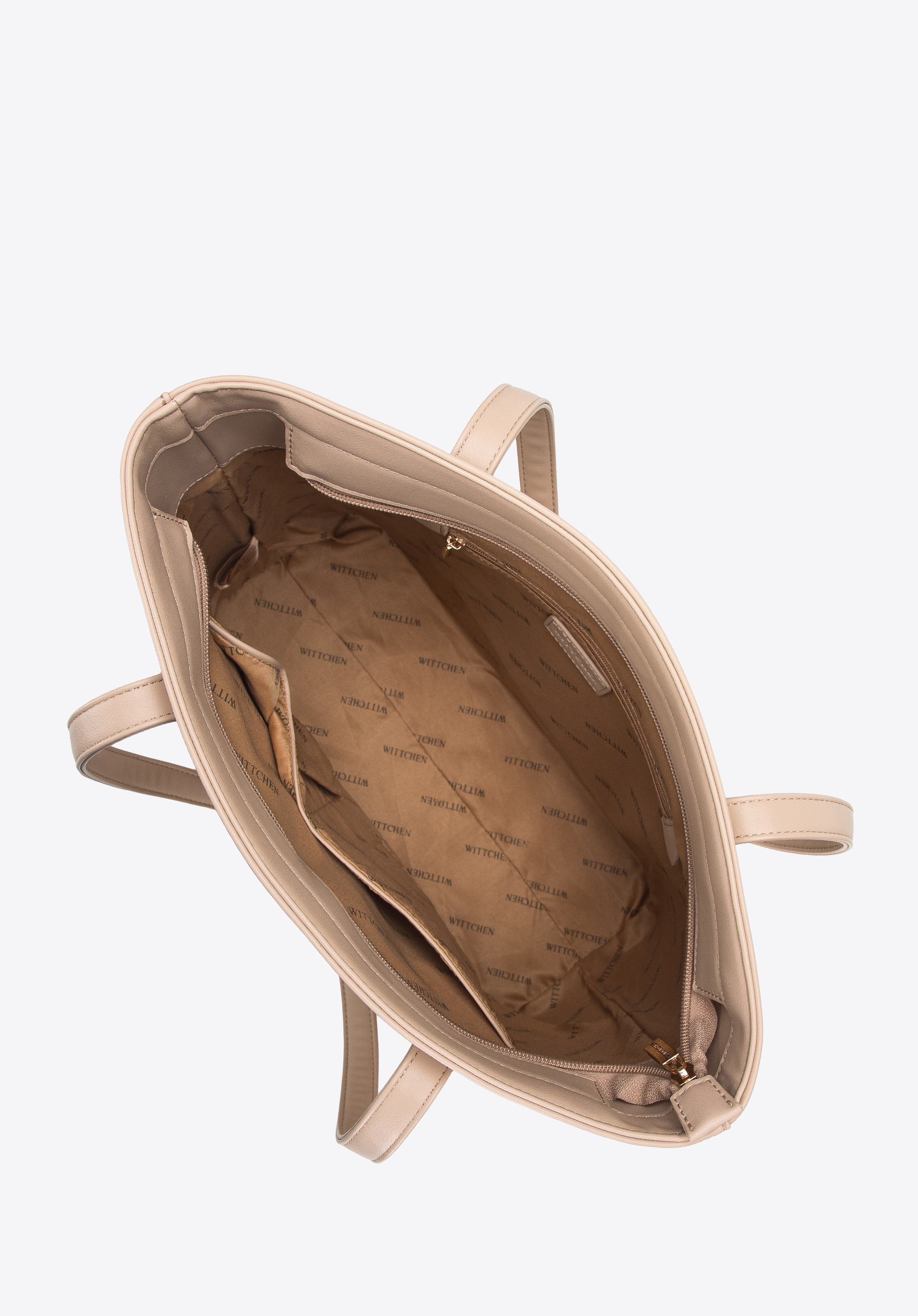 Torebka shopperka z ekoskóry z klamerką