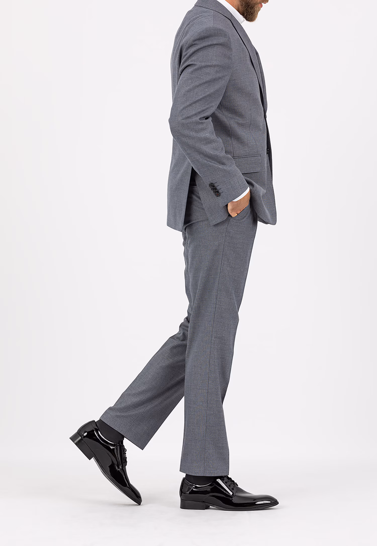 Czarne lakierowane męskie półbuty w stylu formal