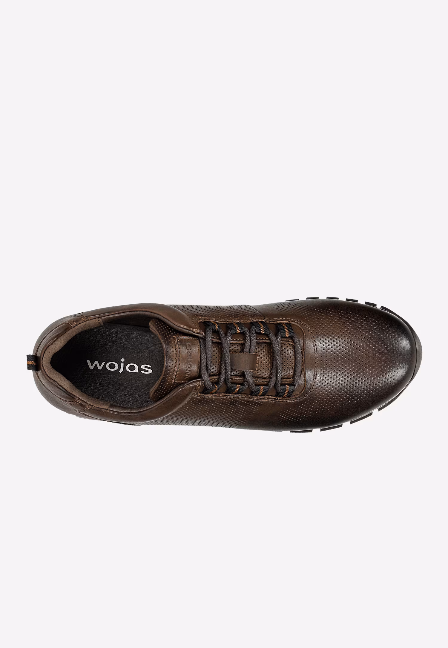 Czarne całoroczne sneakersy męskie ze skóry licowej