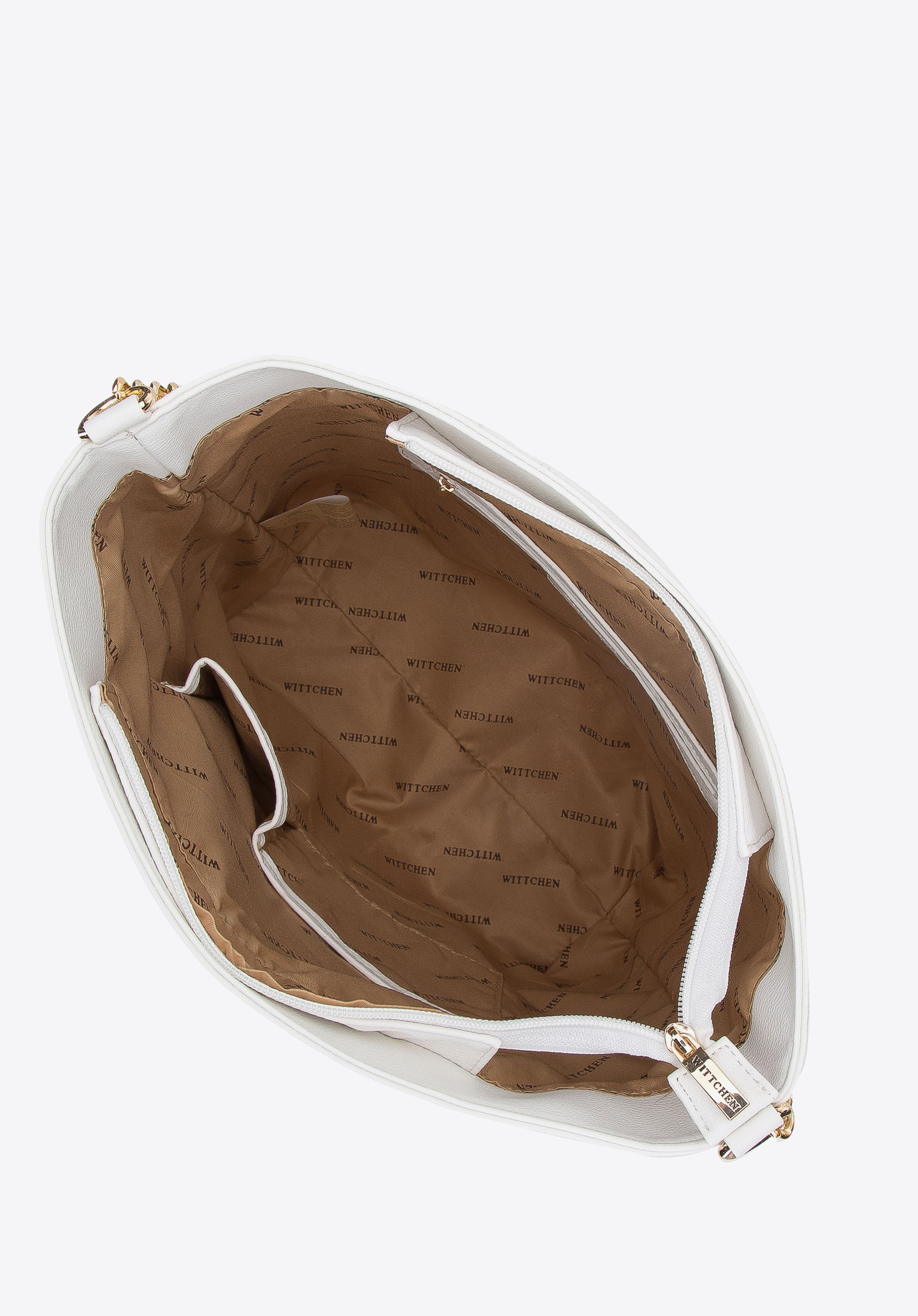 Torebka worek z plecionką na łańcuszku