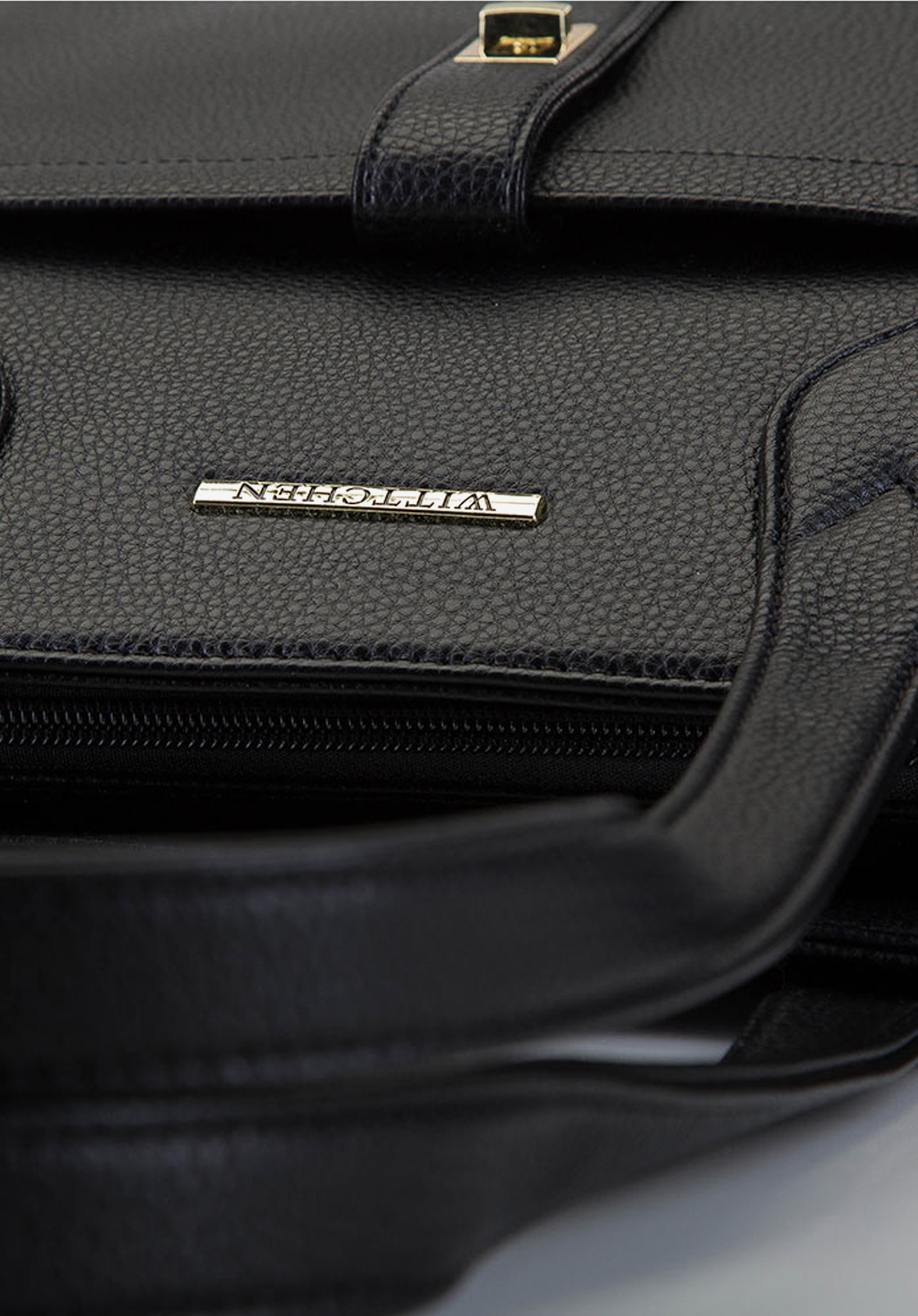 Torebka shopperka klasyczna z kieszenią z przodu