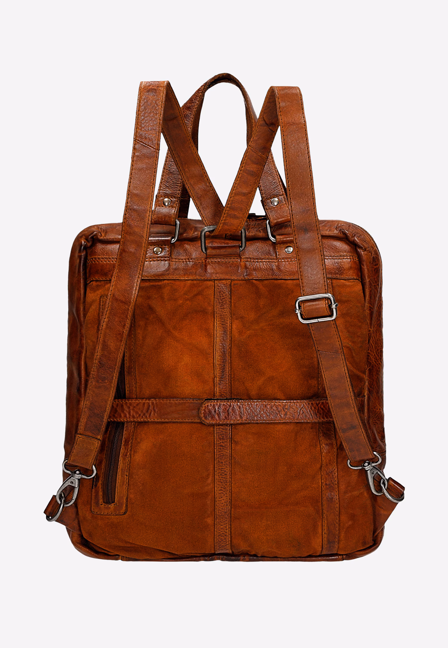 Plecak torba 2w1 ze skóry licowej