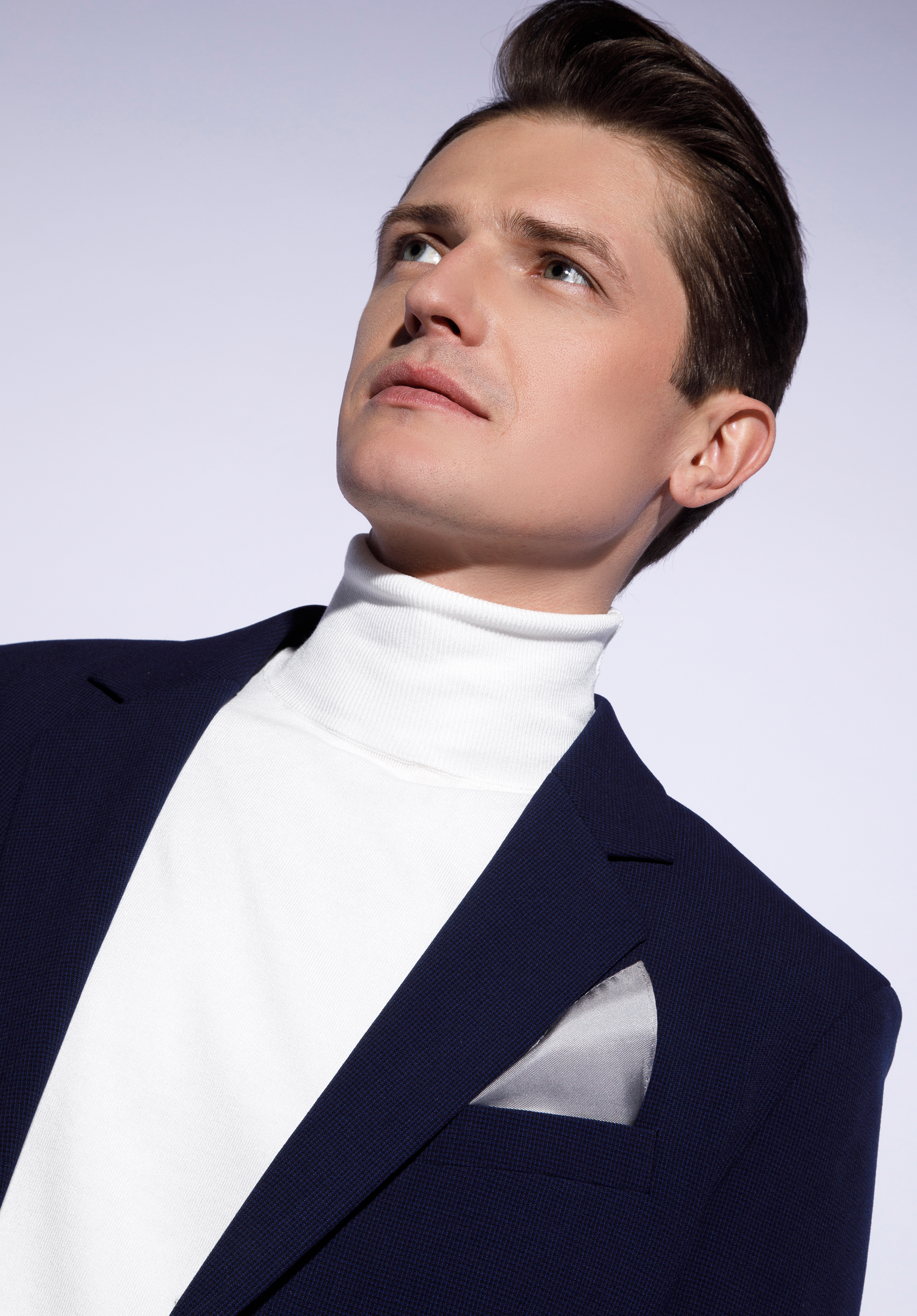 Poszetka z jedwabiu jednokolorowa