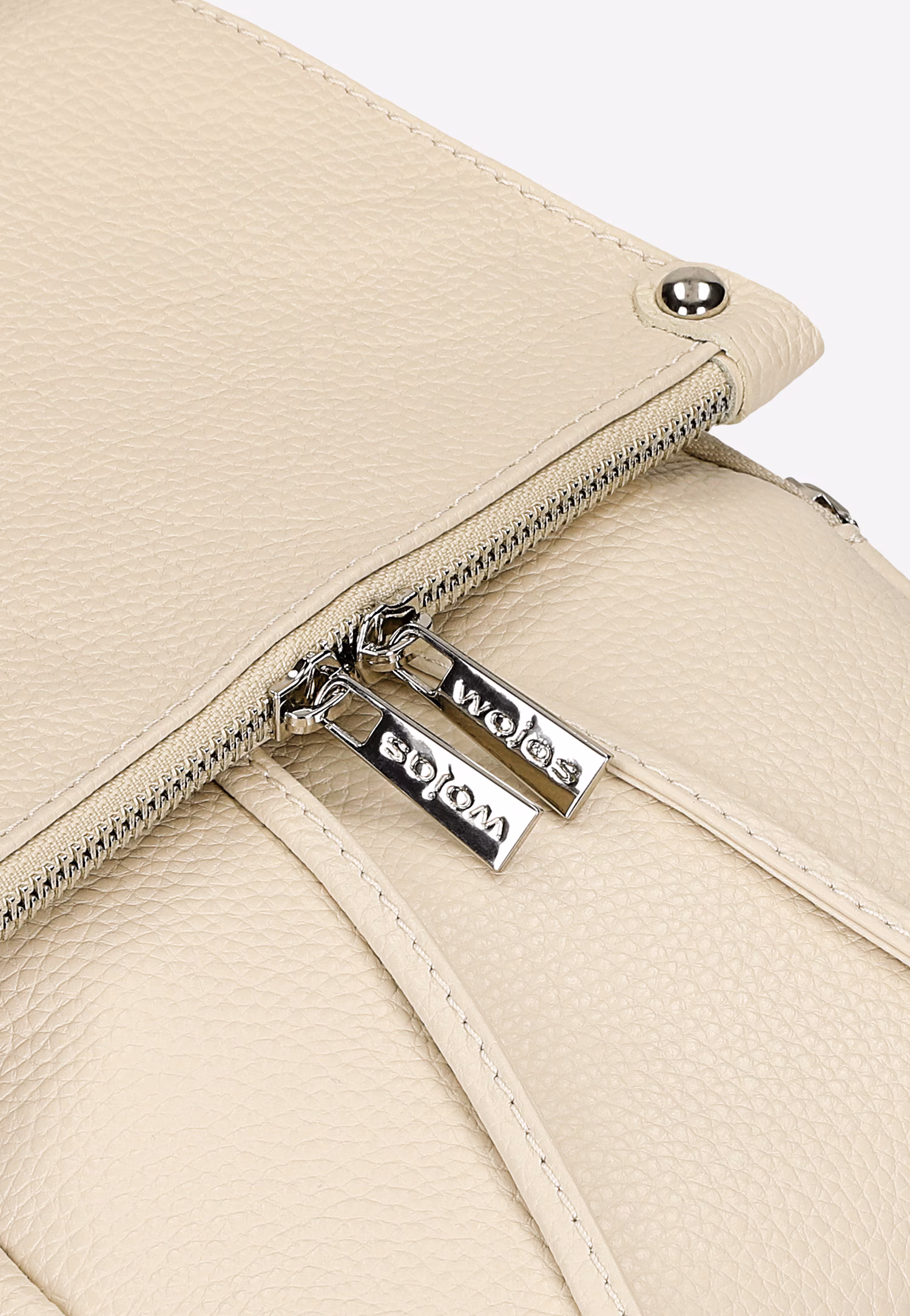 Plecak damski beżowy ze skóry naturalnej