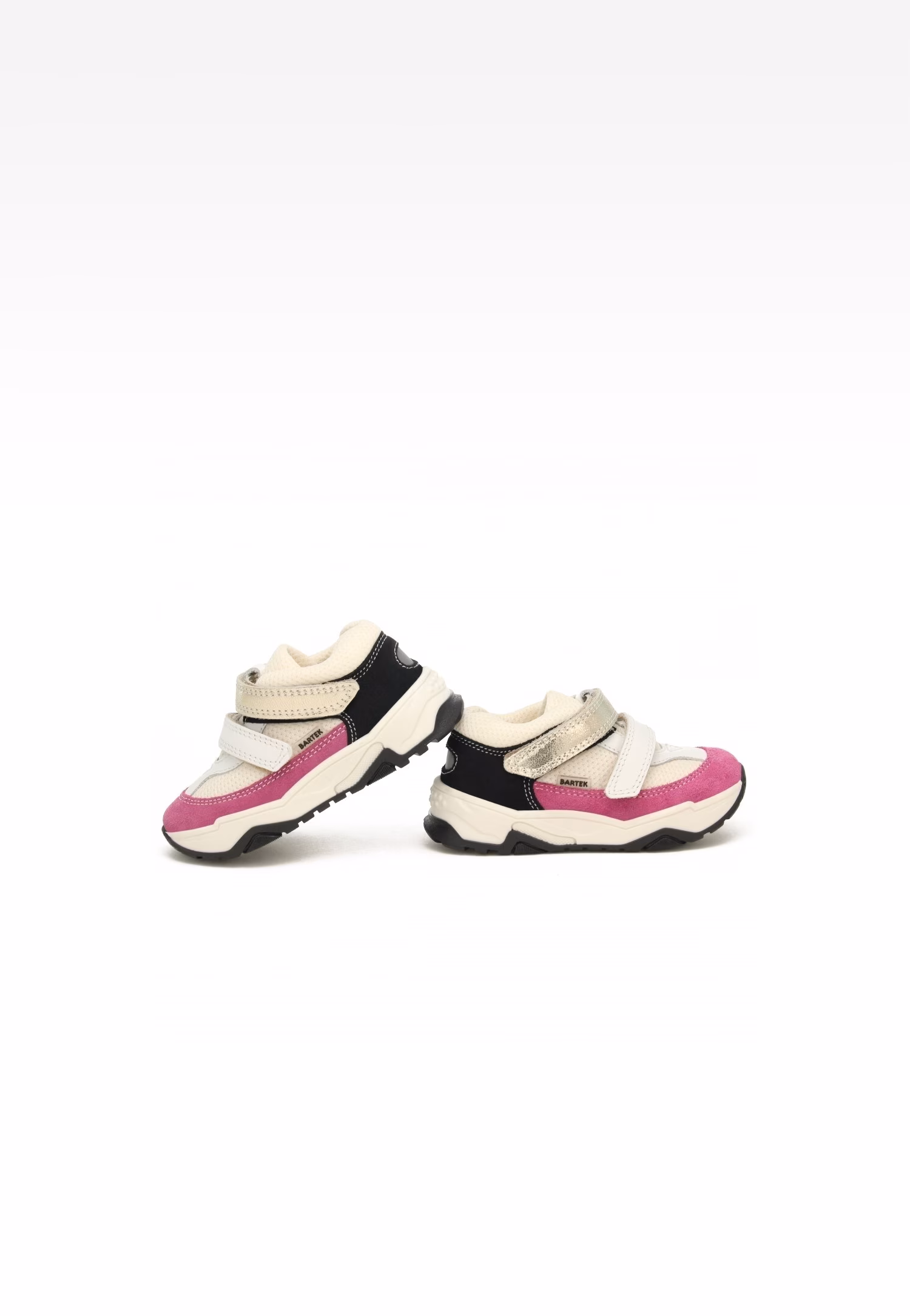 Sneakers BARTEK 11131011, dla dziewcząt, szaro-różowy