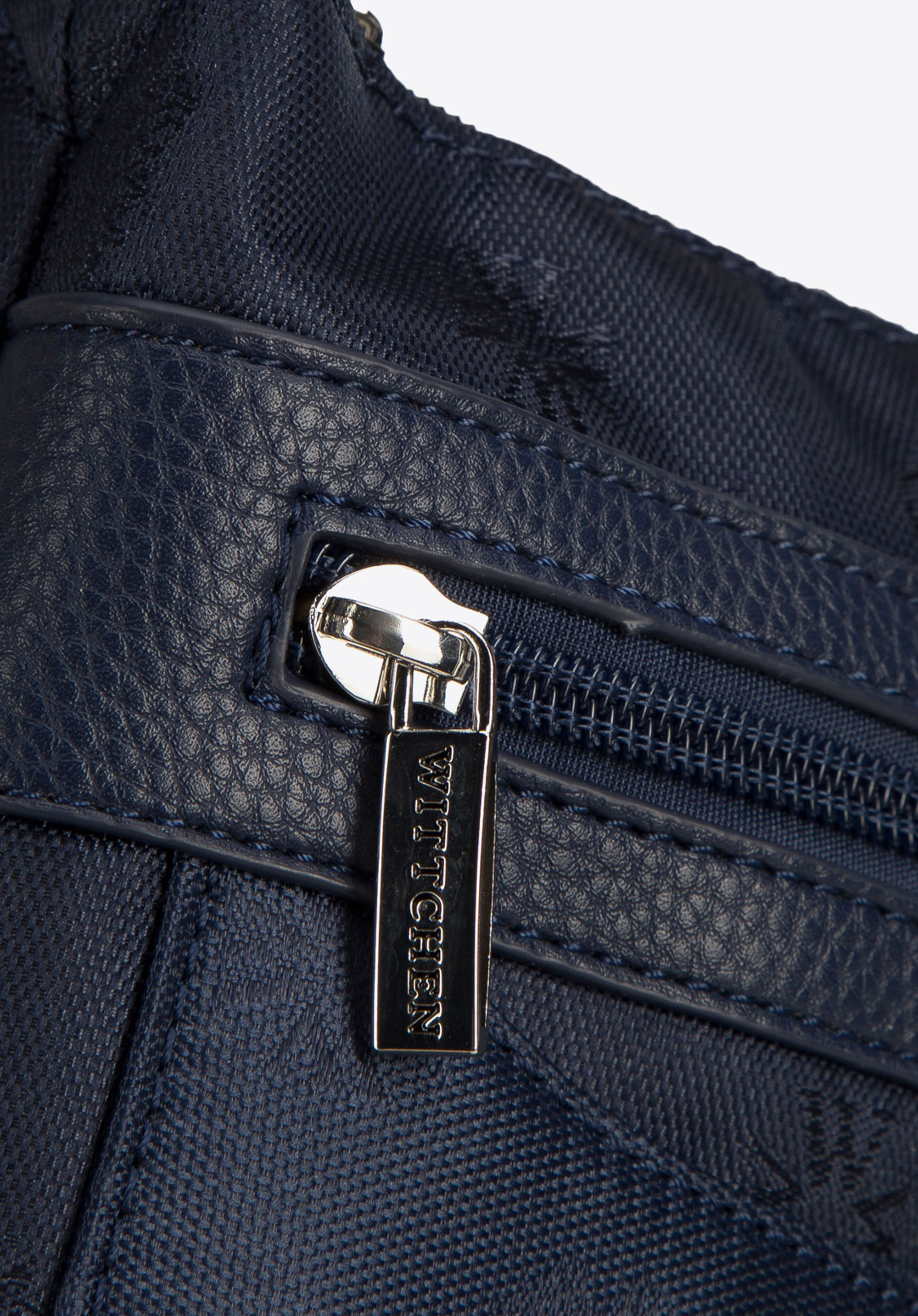 Damska listonoszka z tkaniny w logo z suwakiem