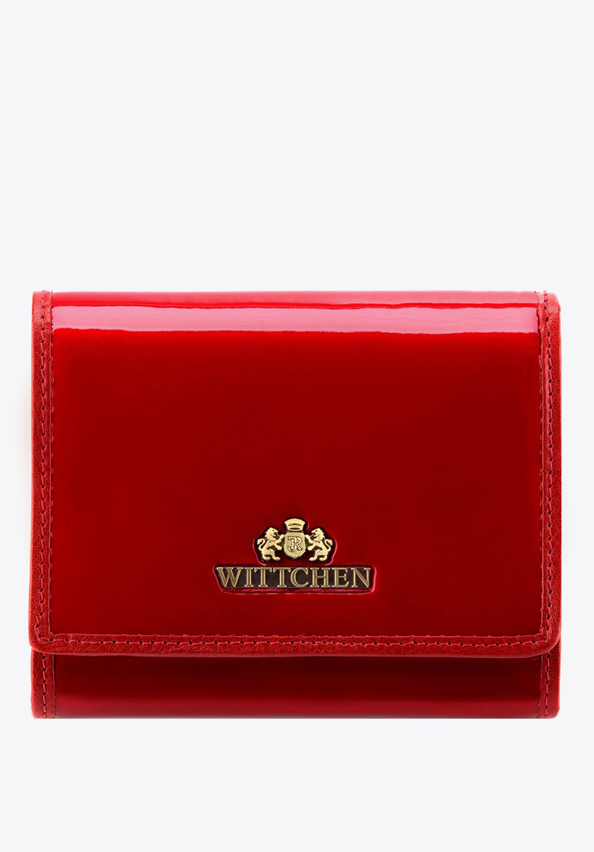 Damski portfel ze skóry lakierowany średni