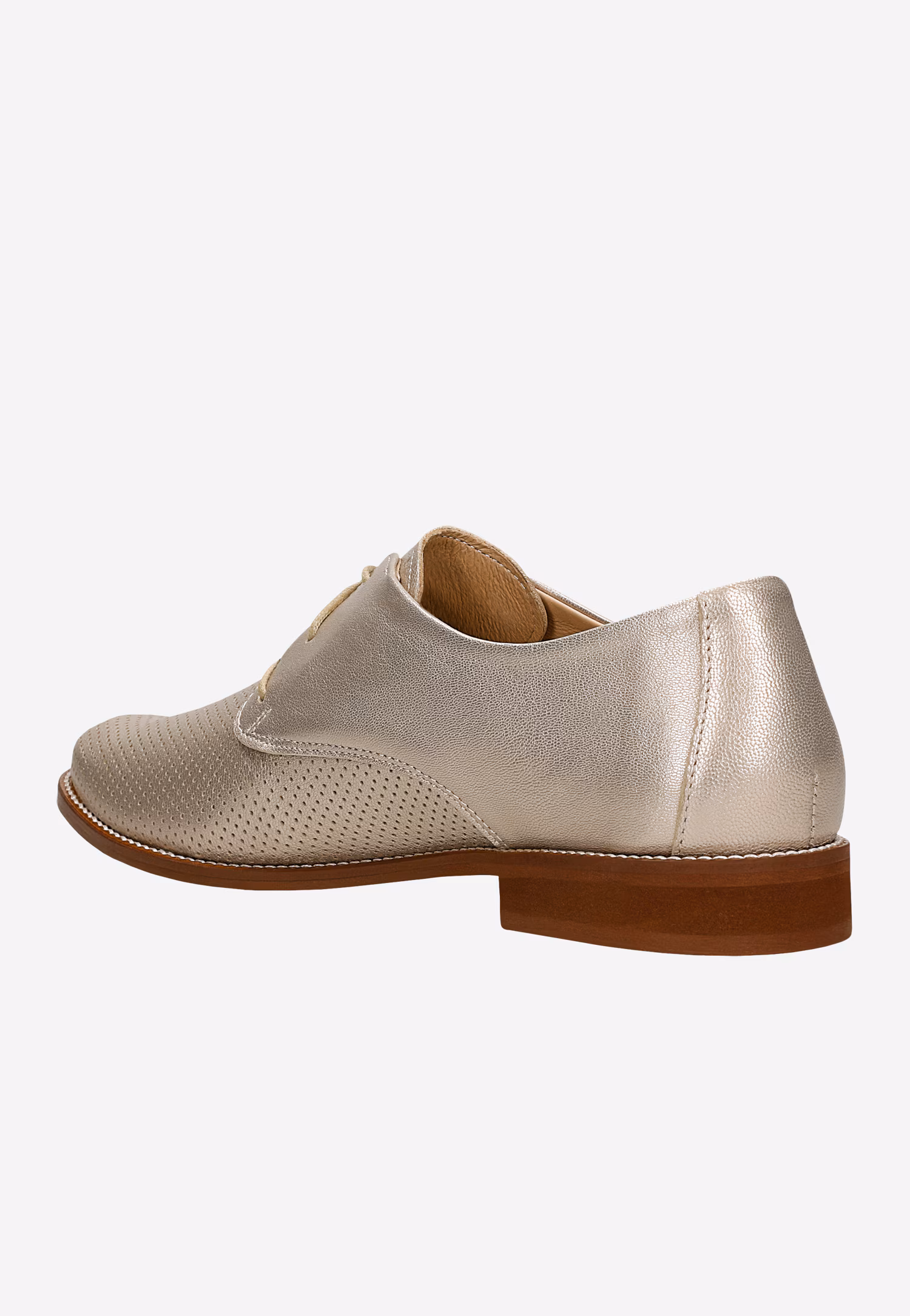 Czarne eleganckie oksfordki damskie z perforowaną skórą