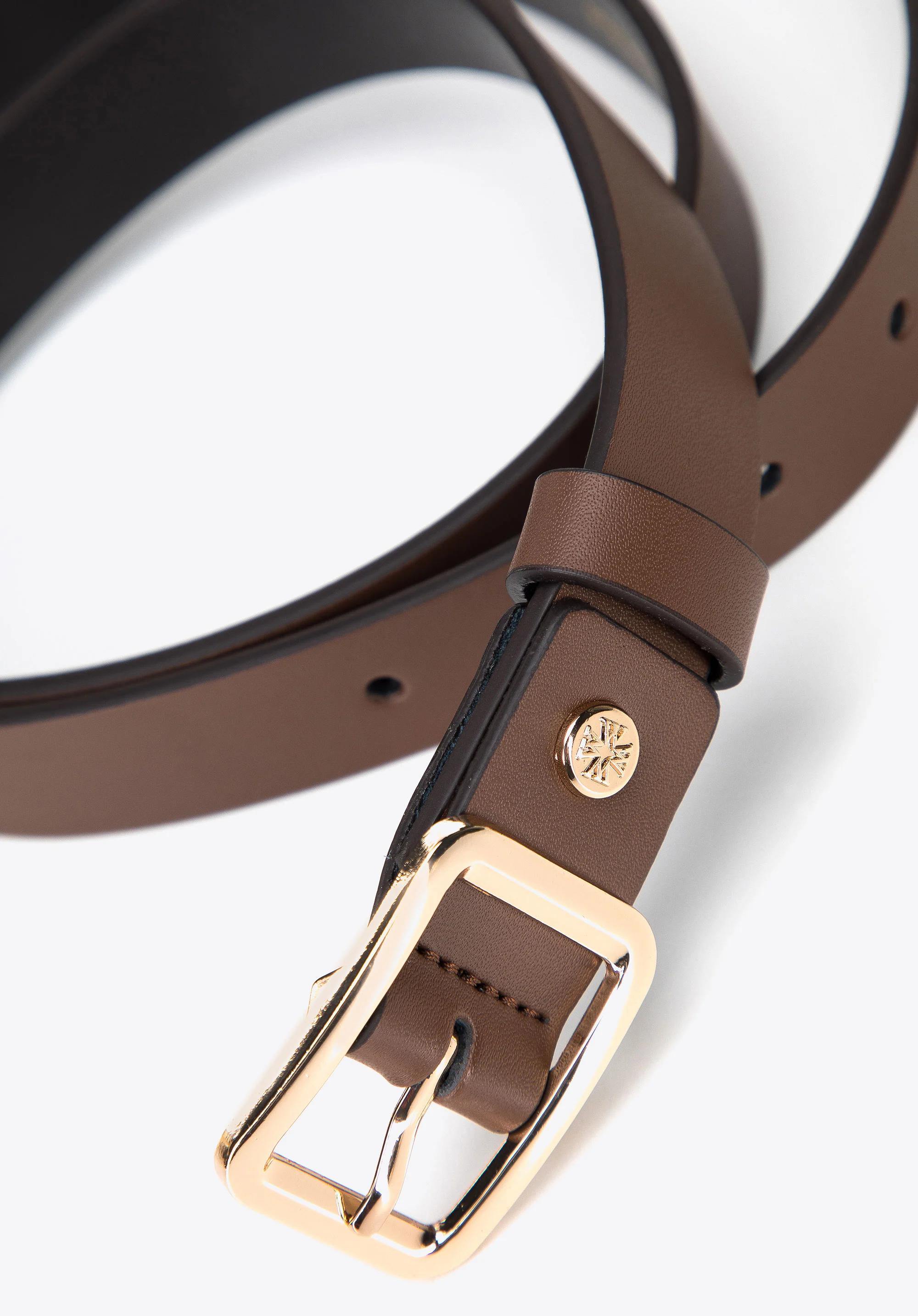 Damski pasek skórzany wąski