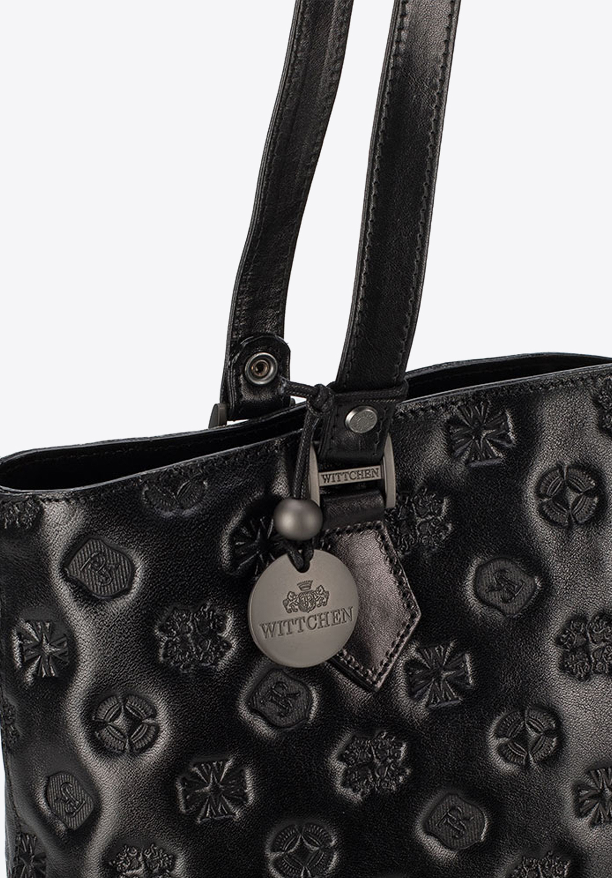 Torebka shopperka skórzana wytłaczana