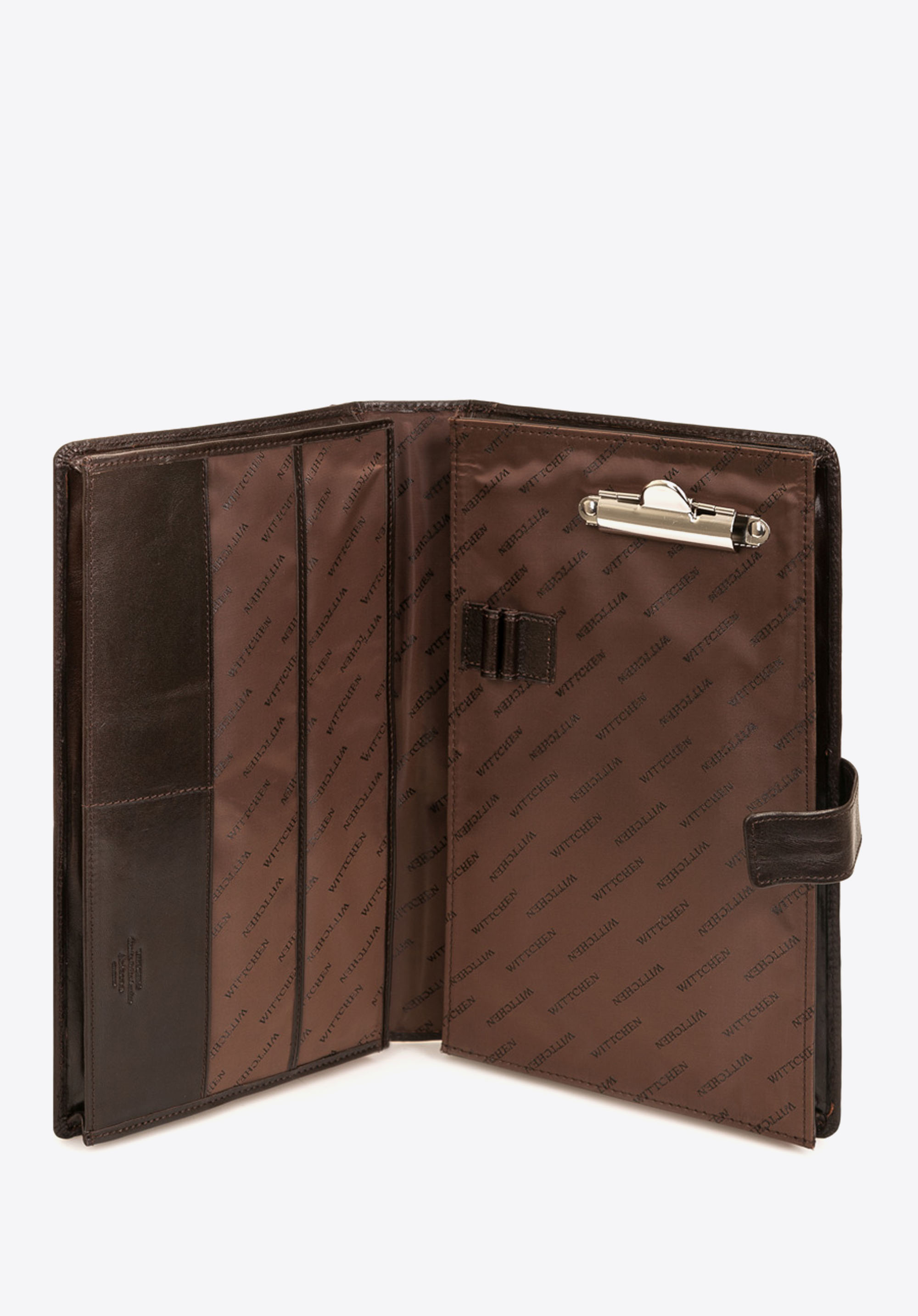 Organizer na dokumenty skórzany z klipsem