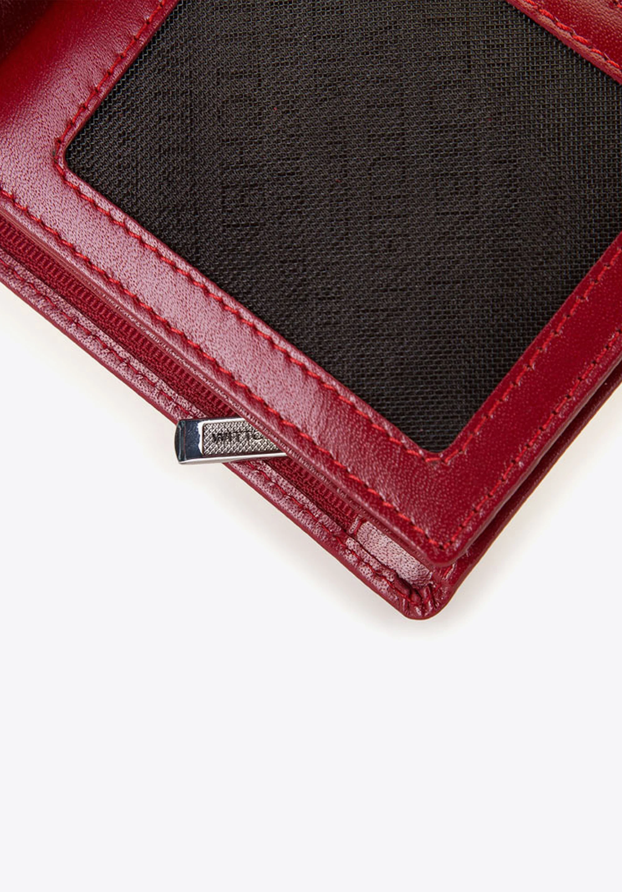 Damski portfel ze skóry na zatrzask