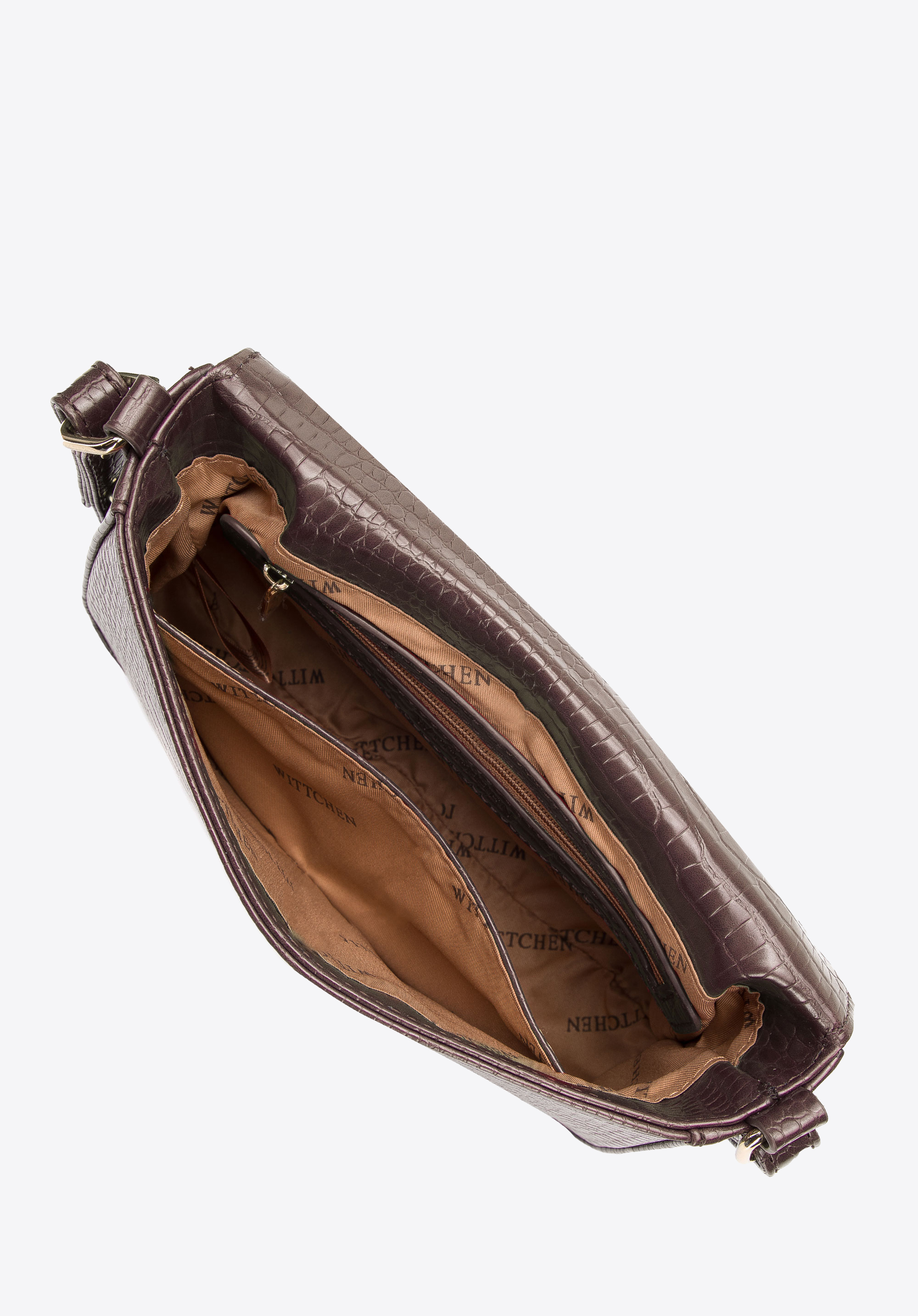 Damska listonoszka z ekoskóry croco mała