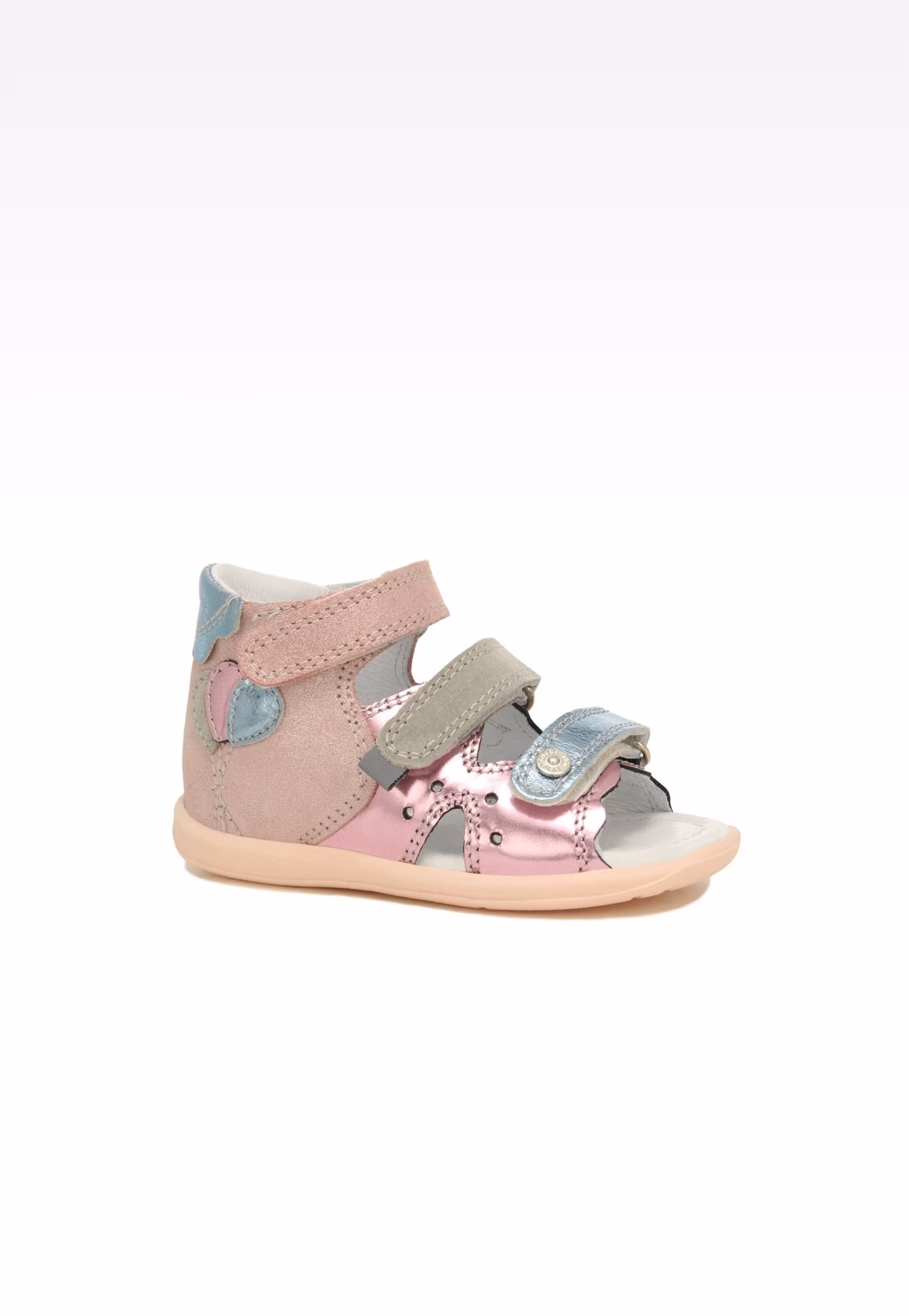 Sandały BARTEK 71158-0011, dla dziewcząt, szaro-różowy