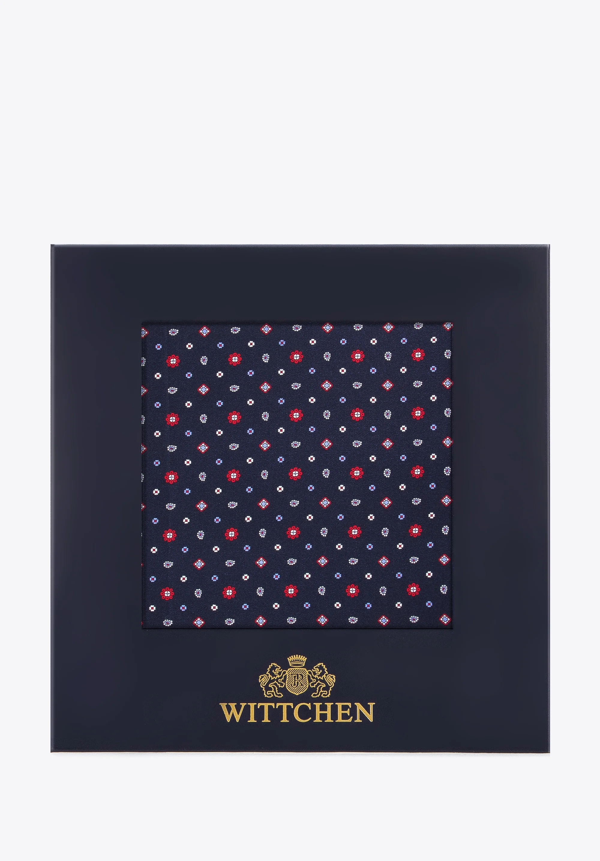 Poszetka jedwabna we wzory