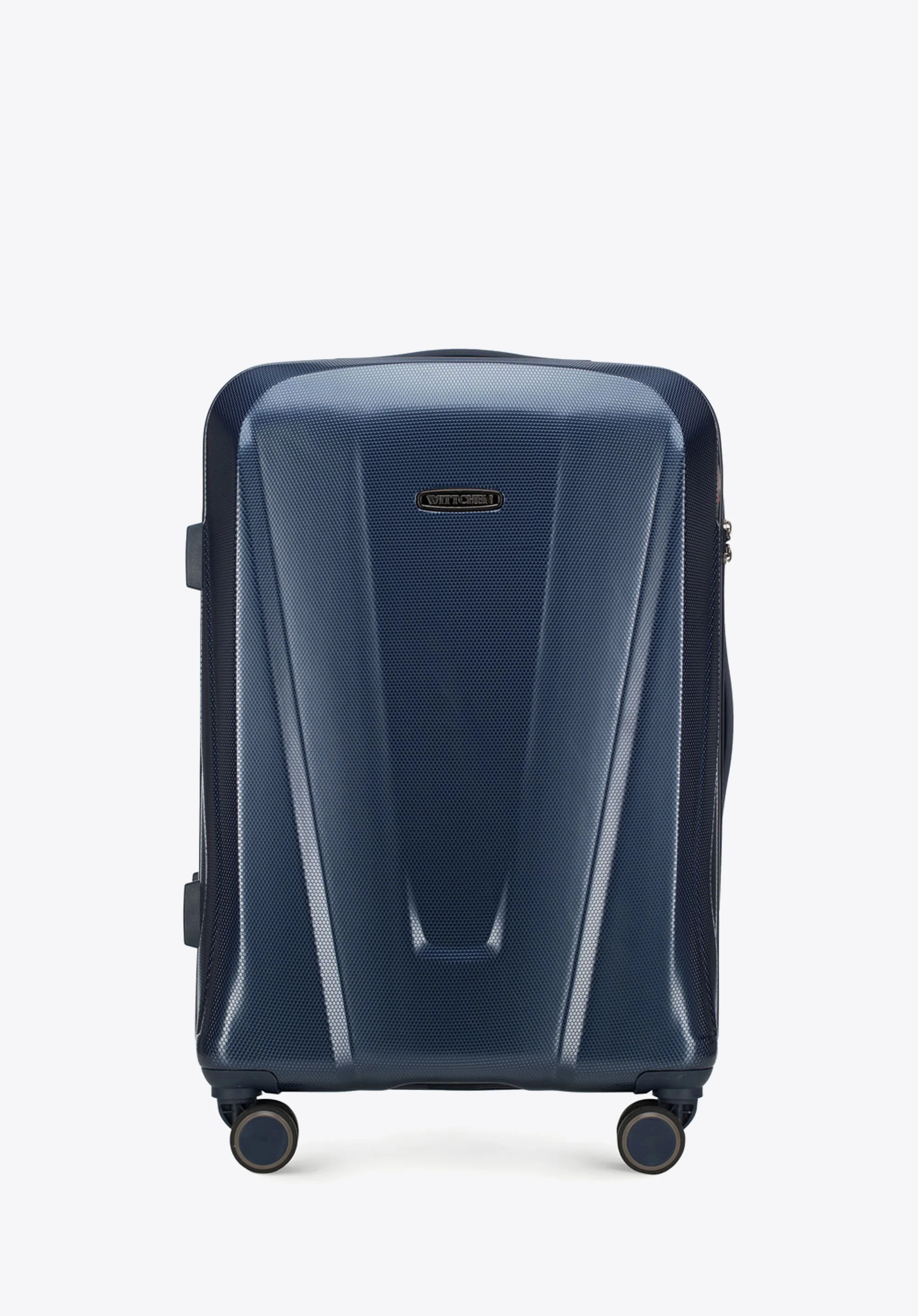 Walizka kabinowa z polikarbonu geometryczna