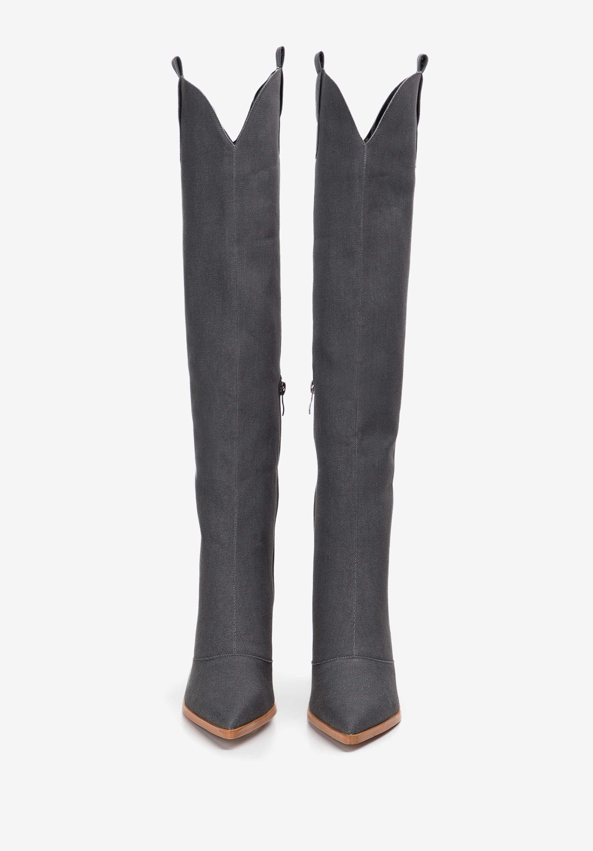 Kowbojki dżinsowe długie