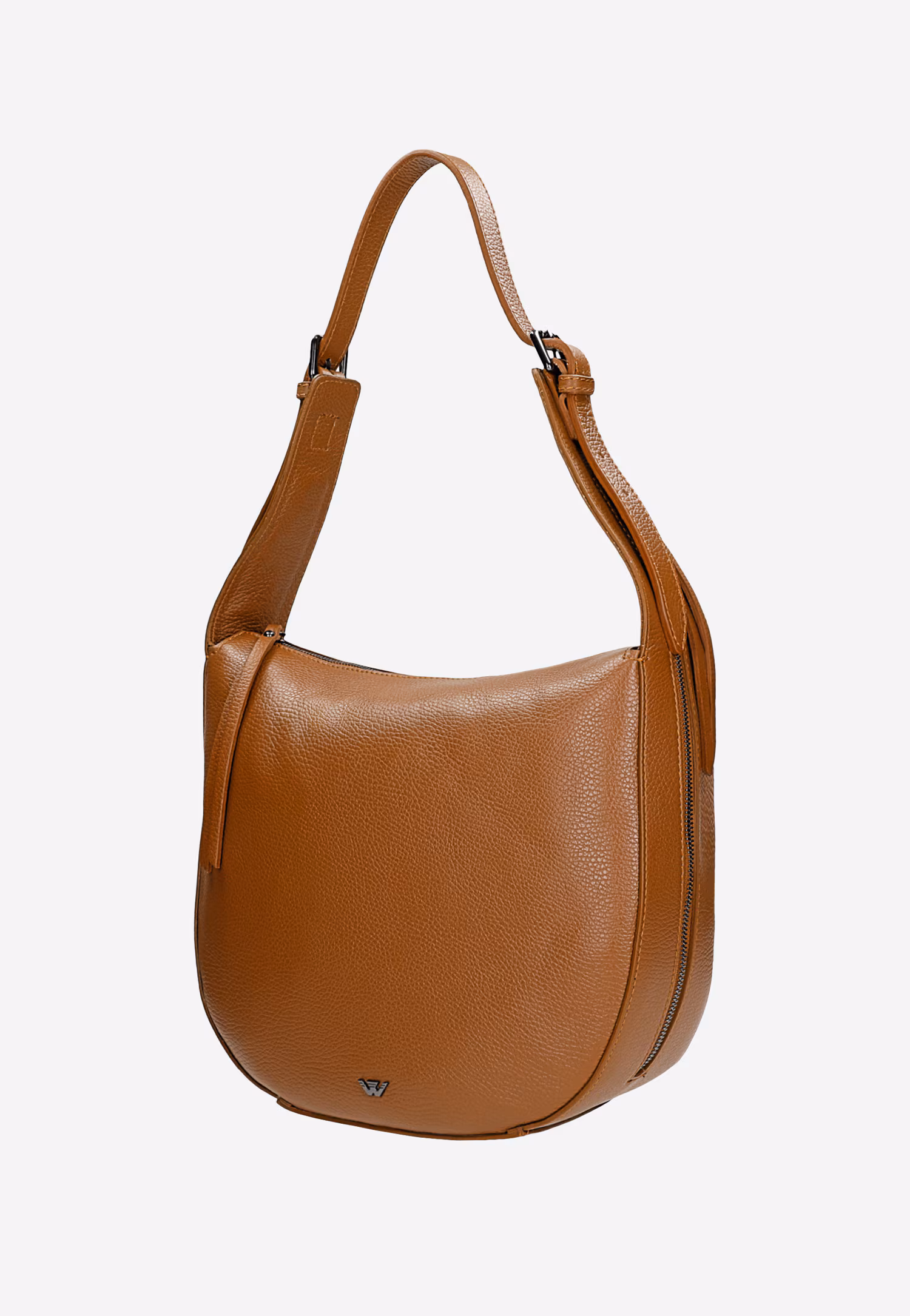 Duża skórzana brązowa torebka damska