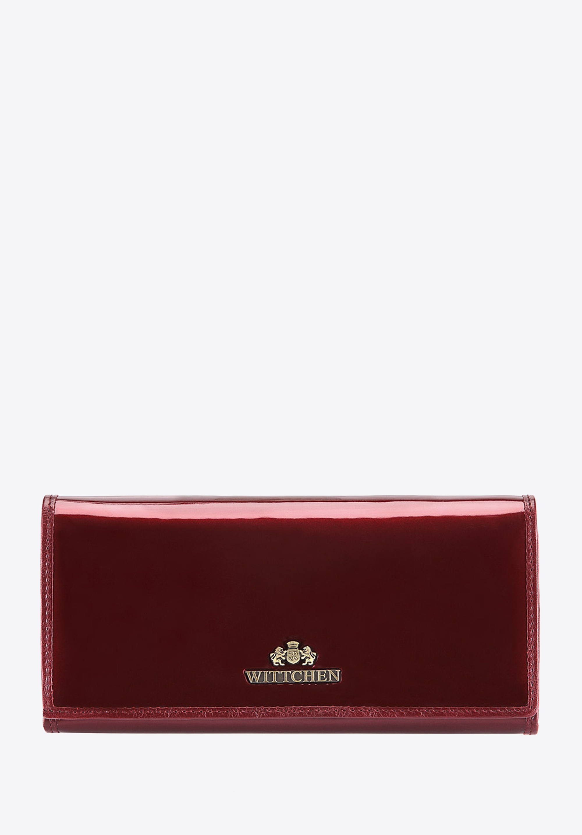 Damski portfel ze skóry lakierowany poziomy