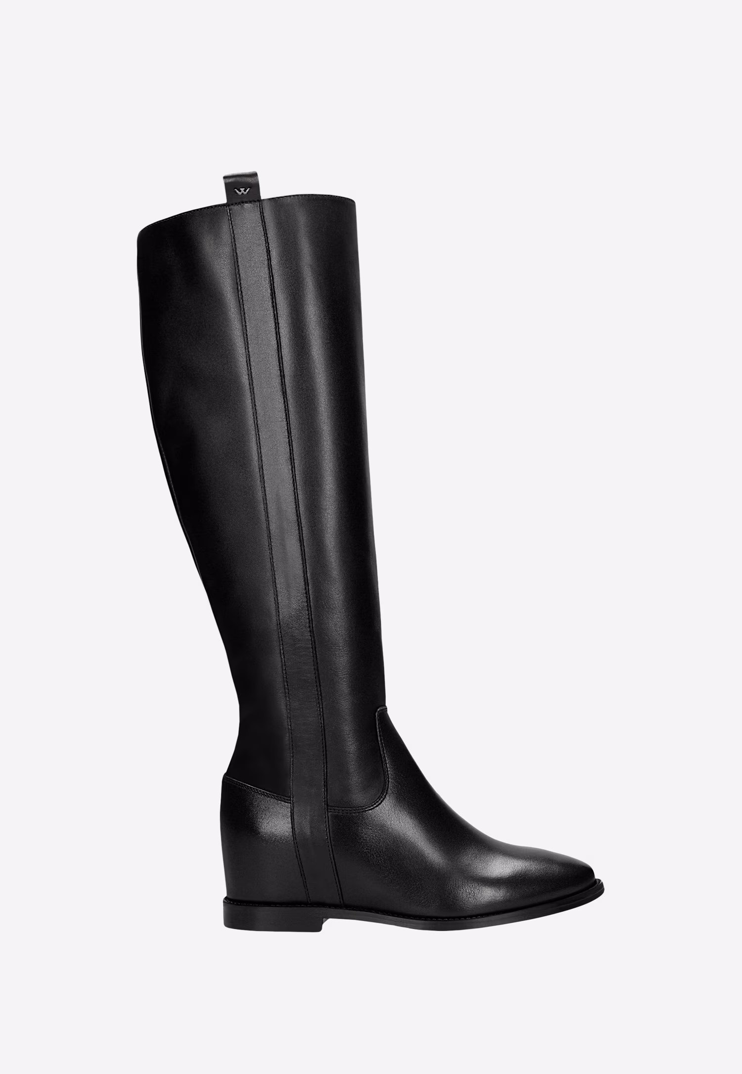 Oficerki damskie skórzane z ukrytą koturną