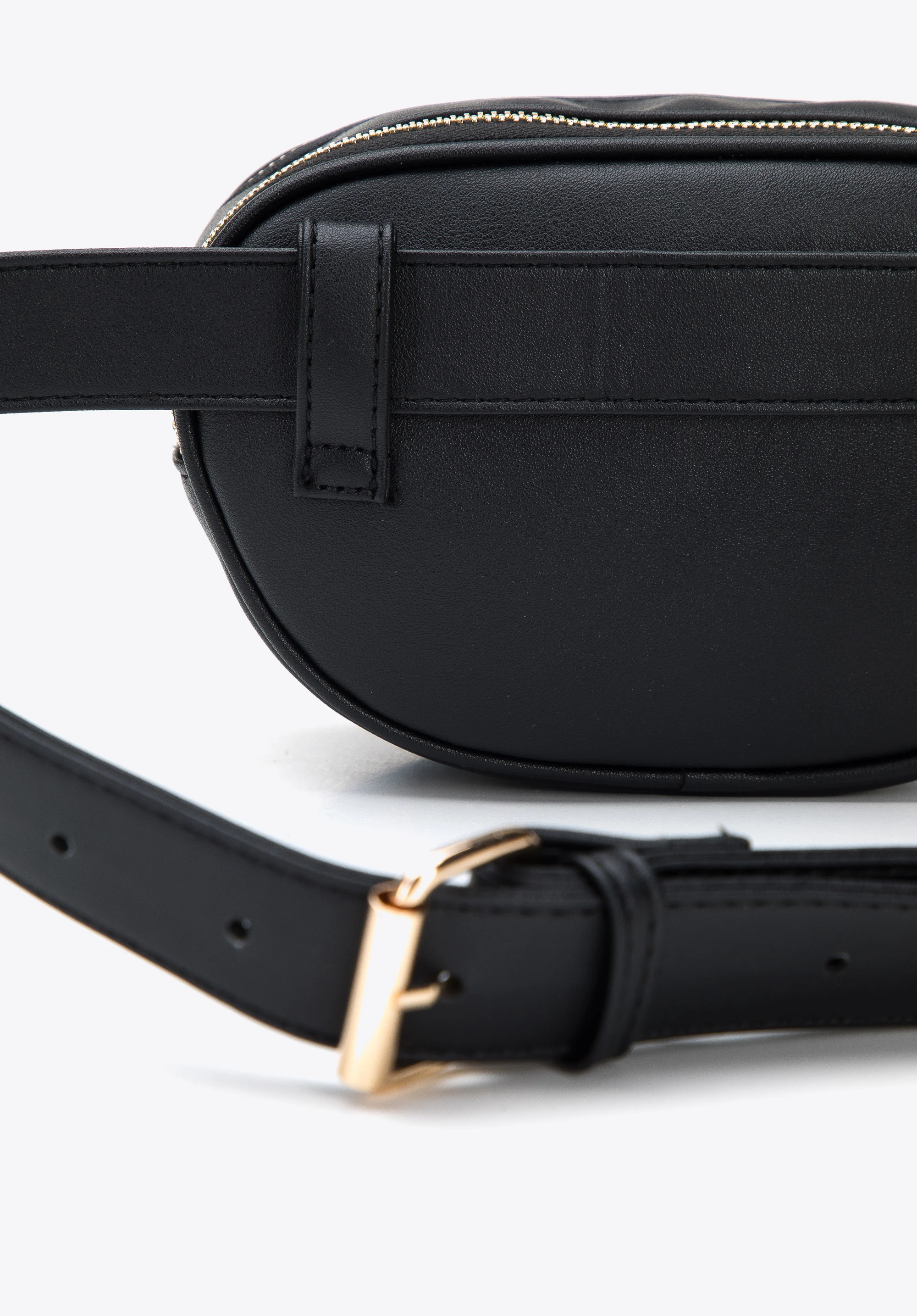 Damska torebka nerka z pikowanej ekoskóry dwukomorowa