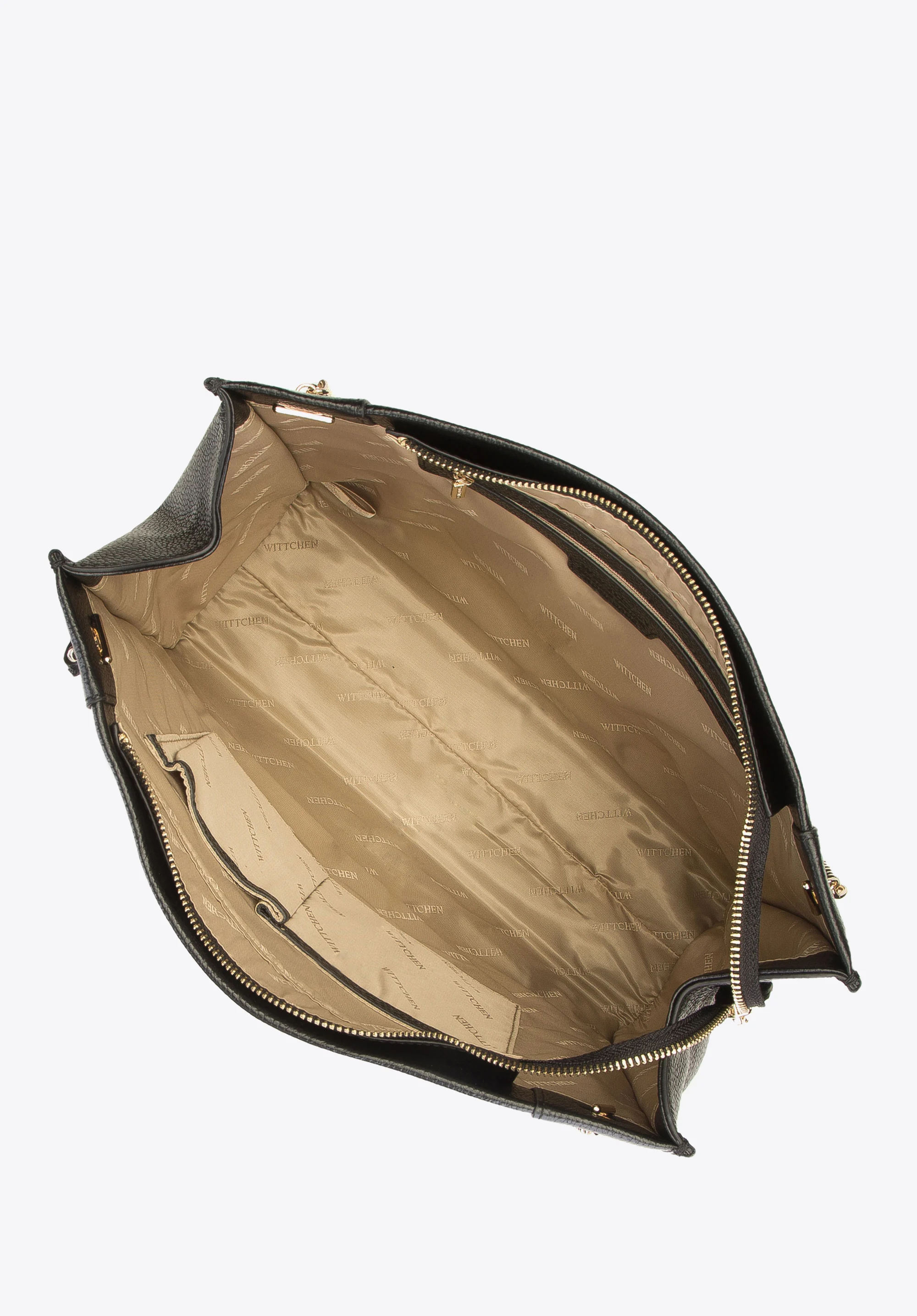 Torba shopperka ze skóry duża na łańcuszkach