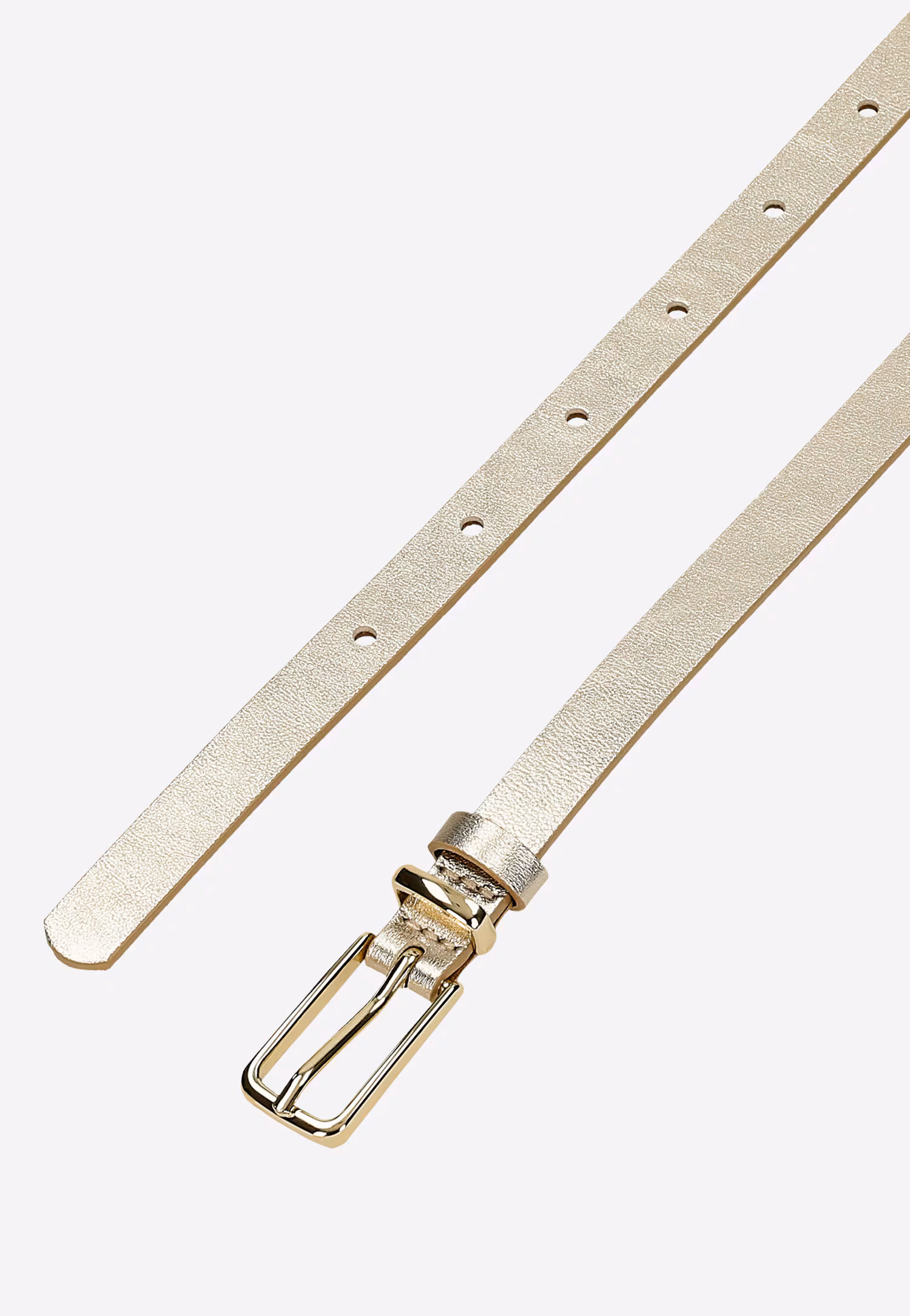 Wąski pasek damski w kolorze złotym