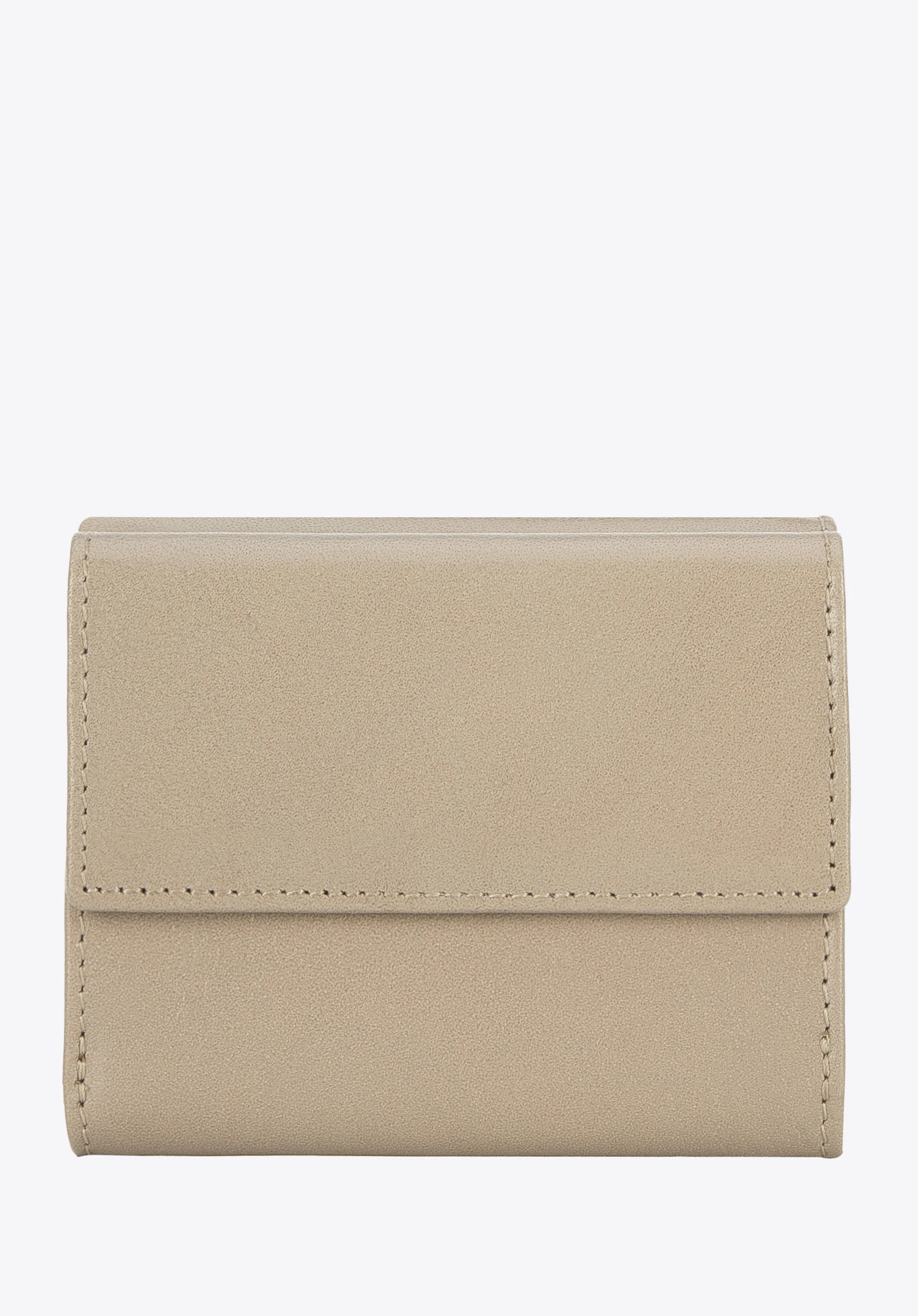 Damski portfel z gładkiej skóry dwustronny na zatrzask