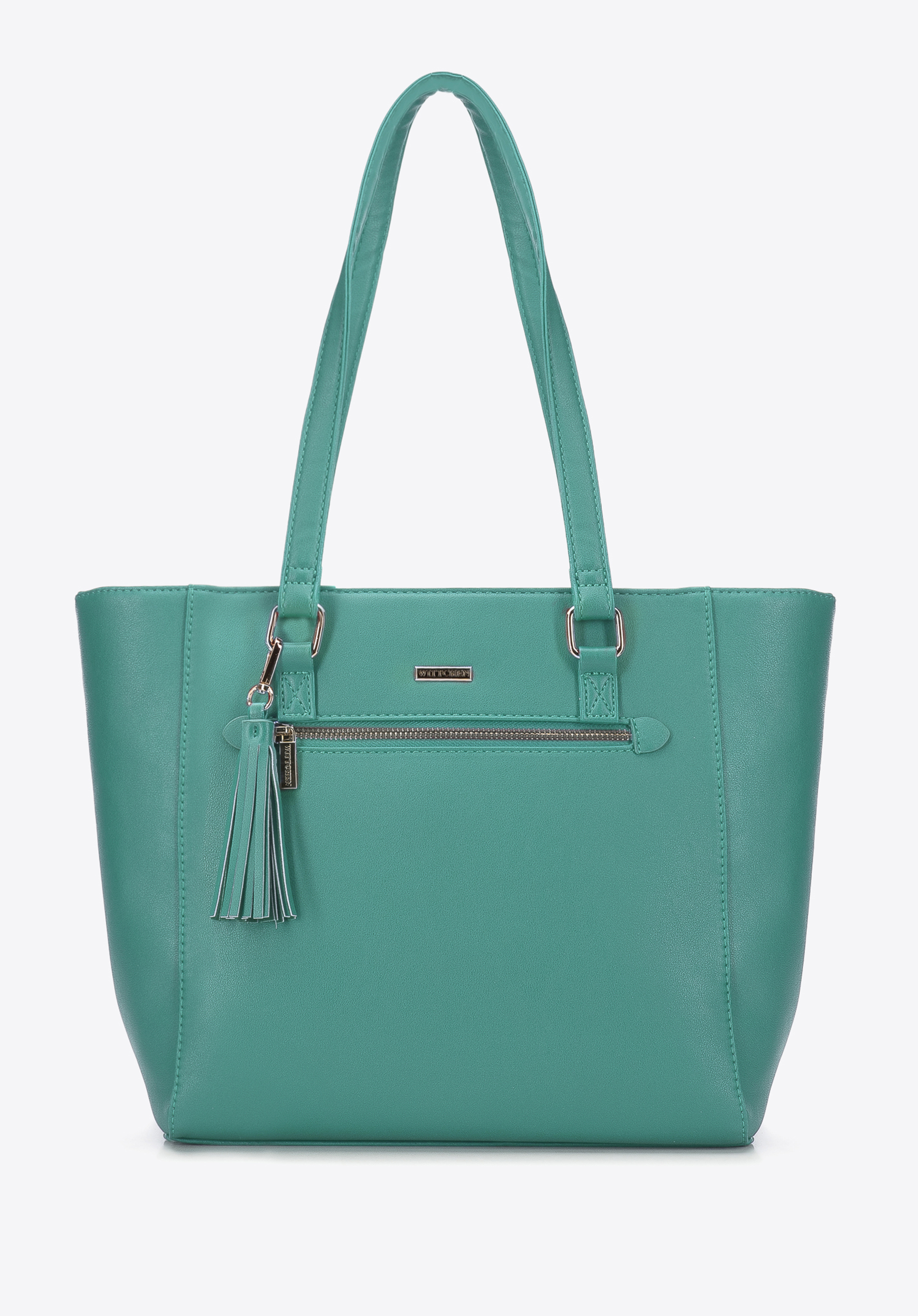 Torebka shopperka z kieszenią z przodu i chwostem