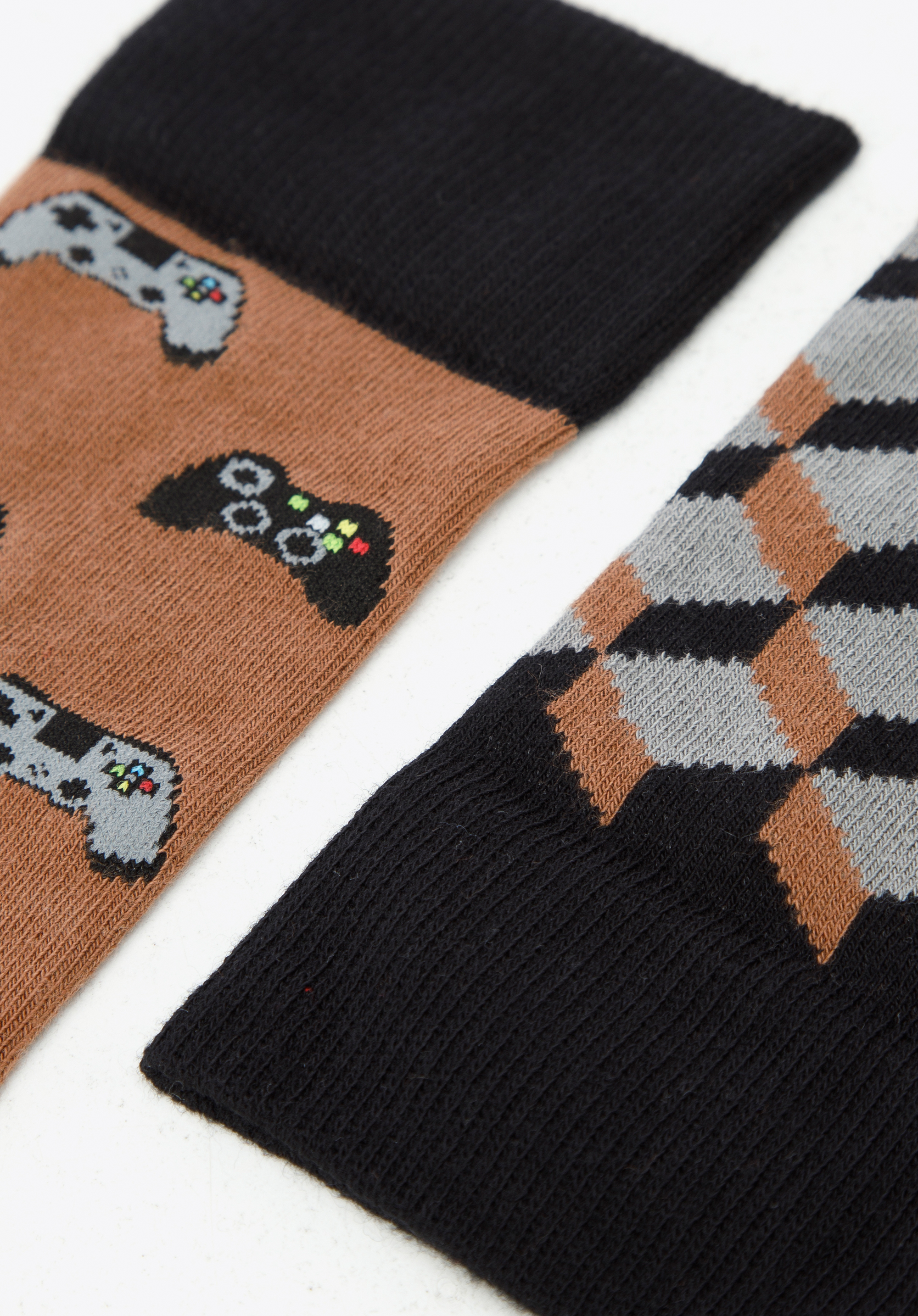 Męskie skarpetki w nowoczesny wzór – zestaw 2 par