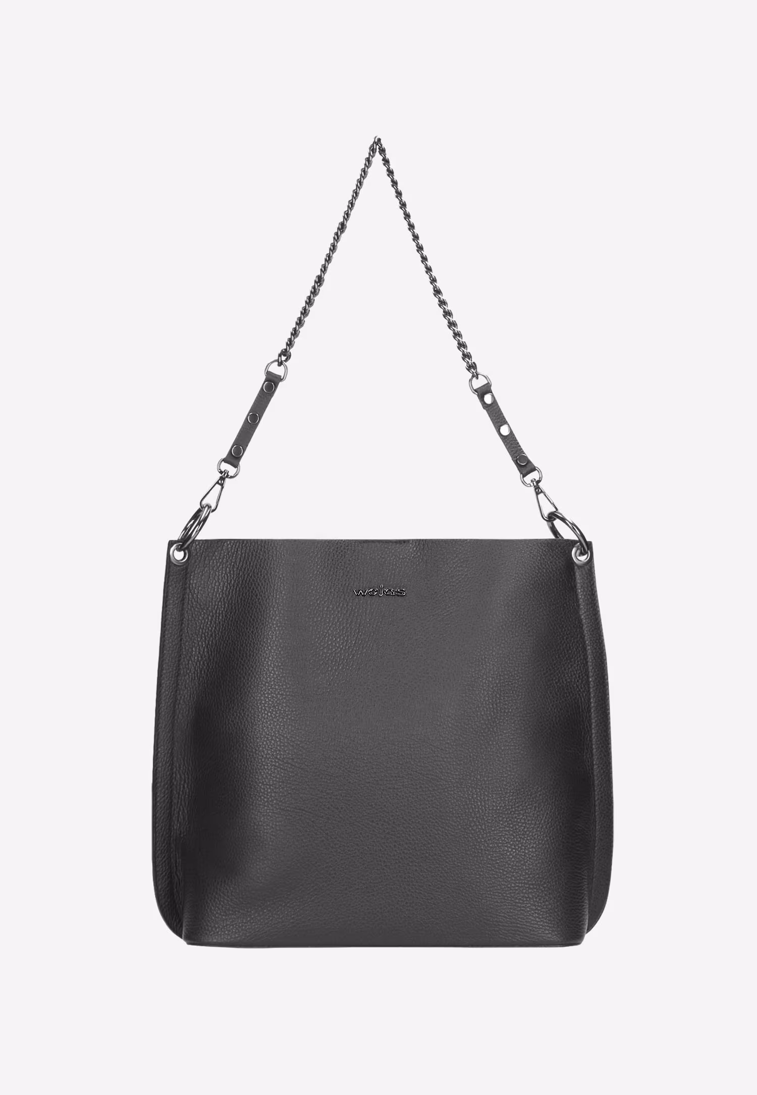 Czarna skórzana torebka damska