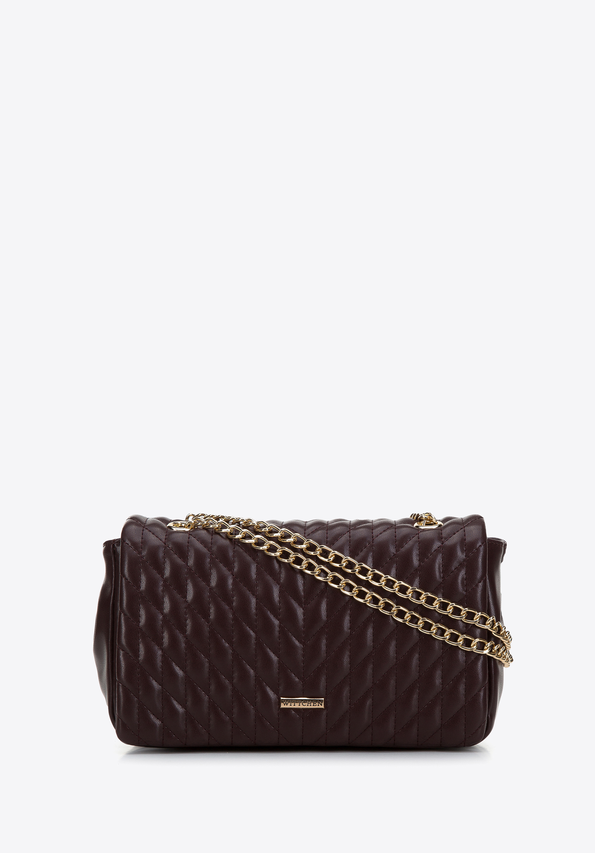 Damska torebka pikowana w jodełkę