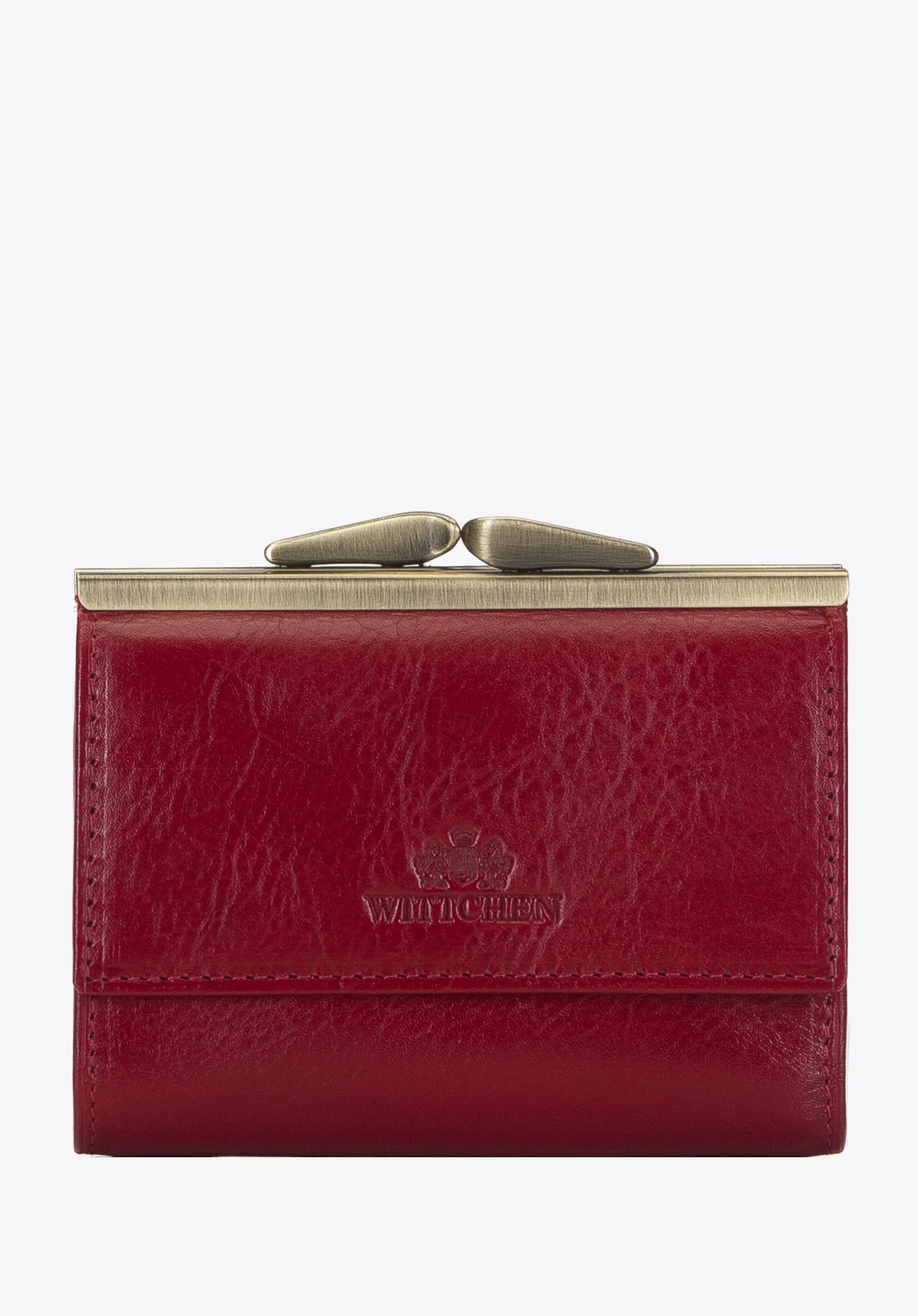 Damski portfel ze skóry na bigiel mały