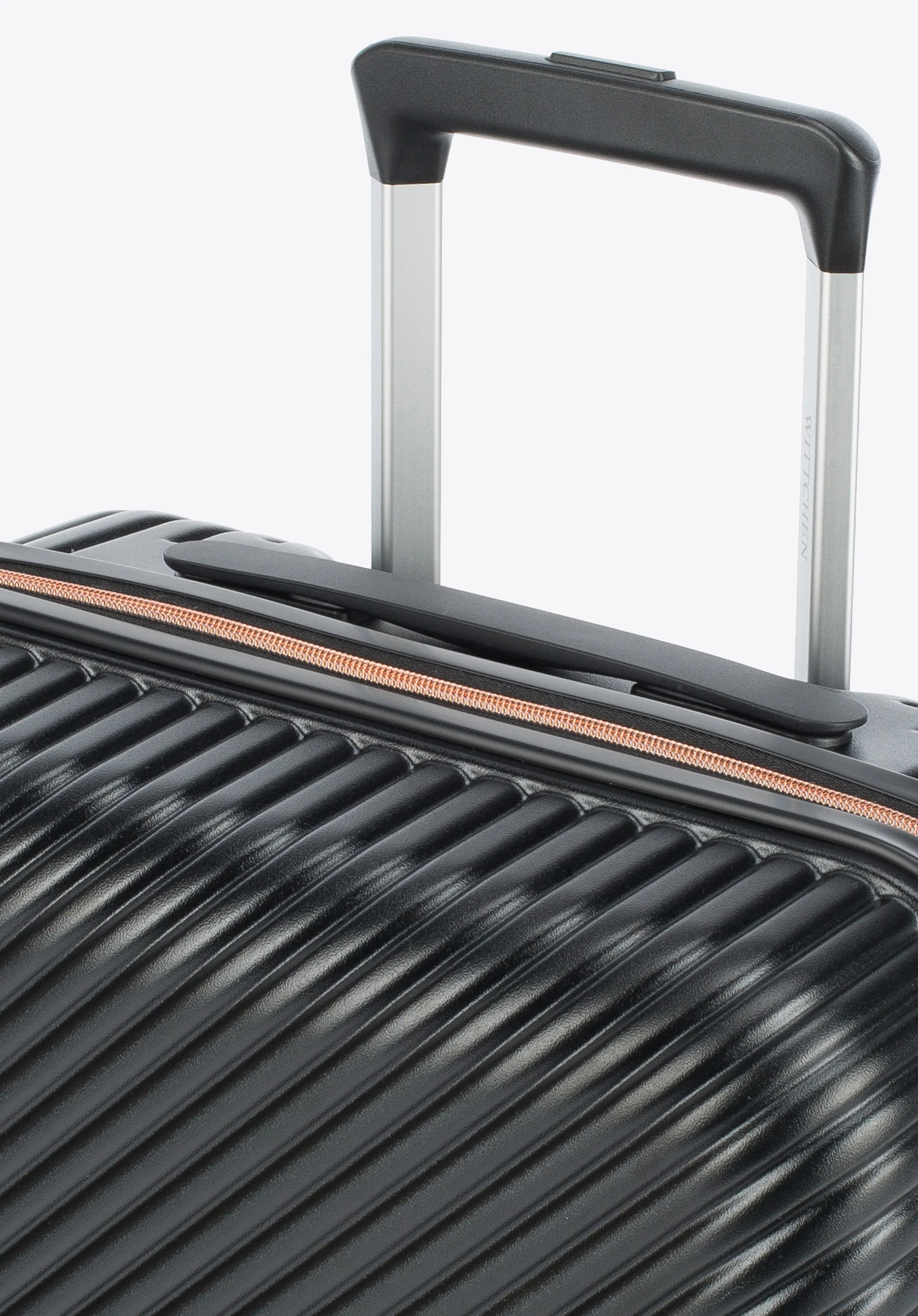 Walizka kabinowa z polikarbonu w paseczki