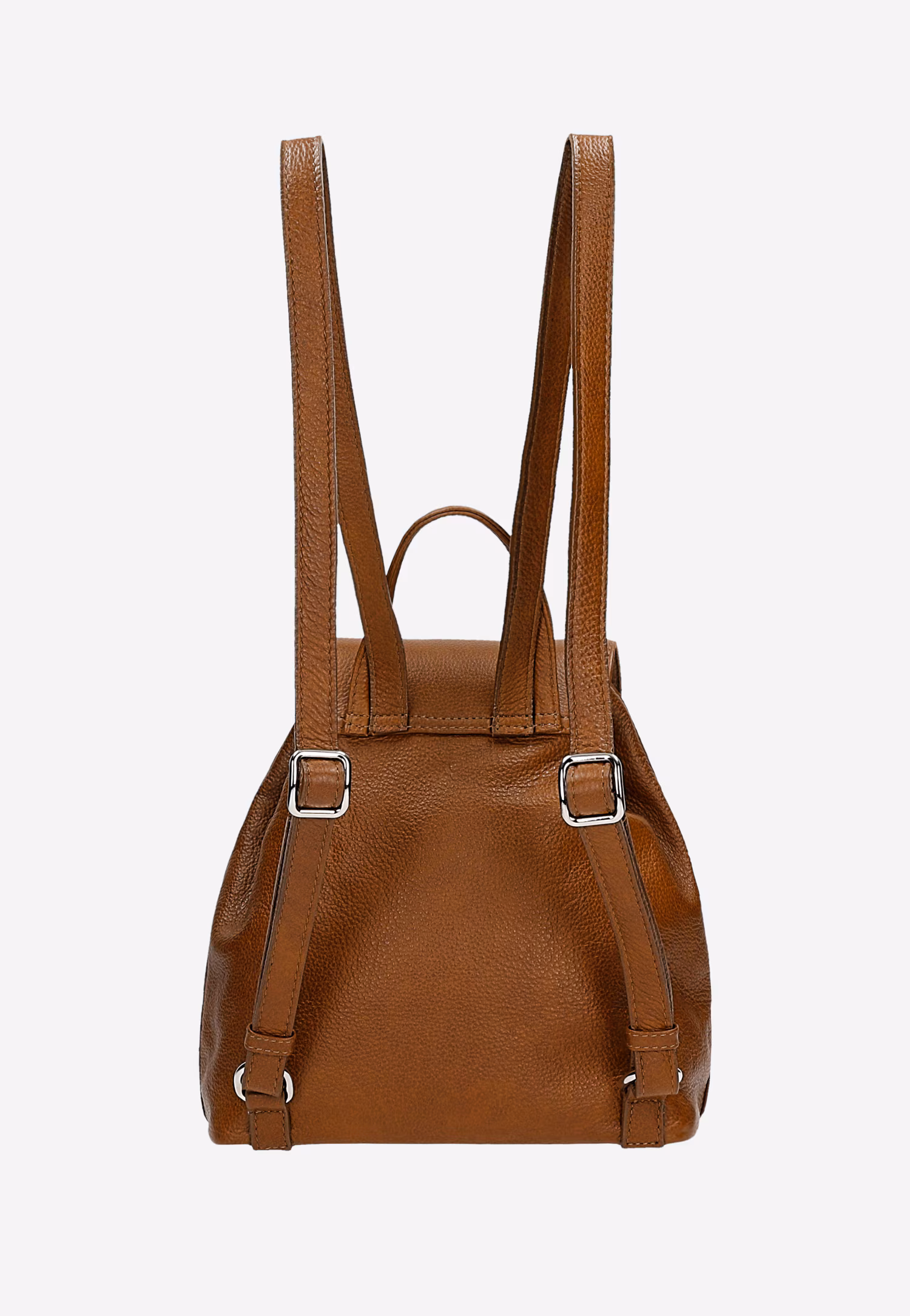 Brązowy plecak damski ze skóry licowej