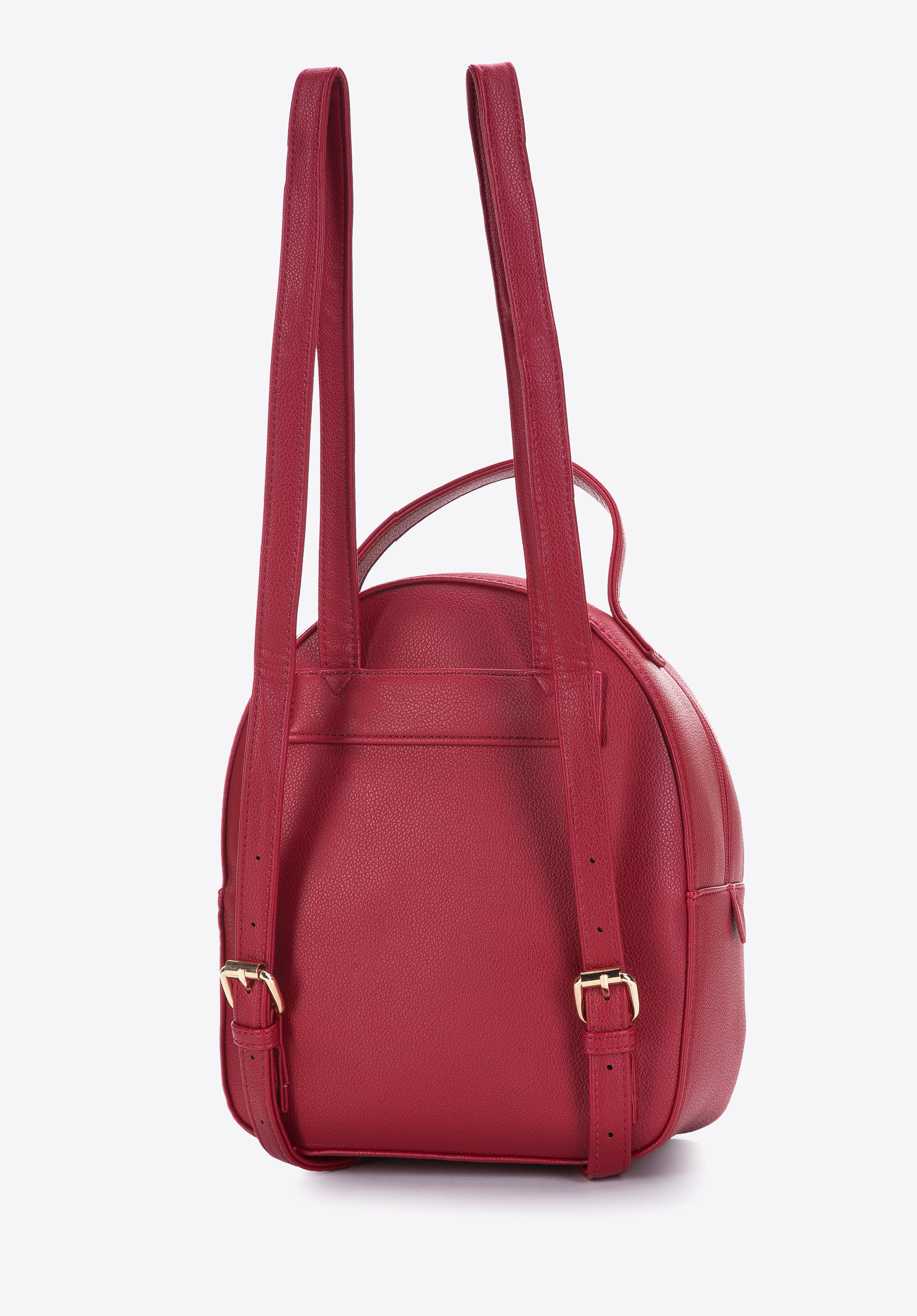 Damski plecak z ekoskóry zaokrąglony mały