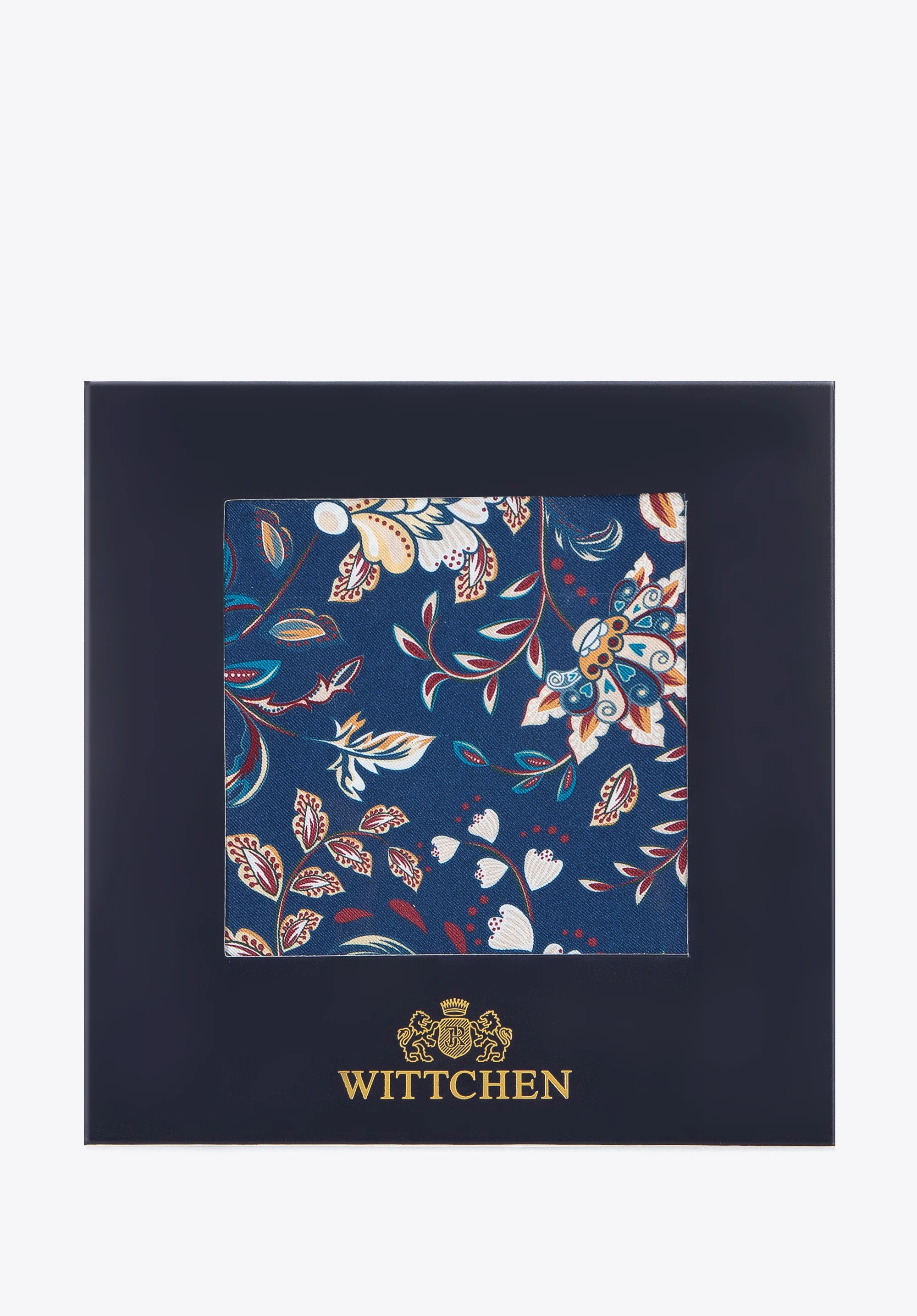 Poszetka jedwabna we wzory