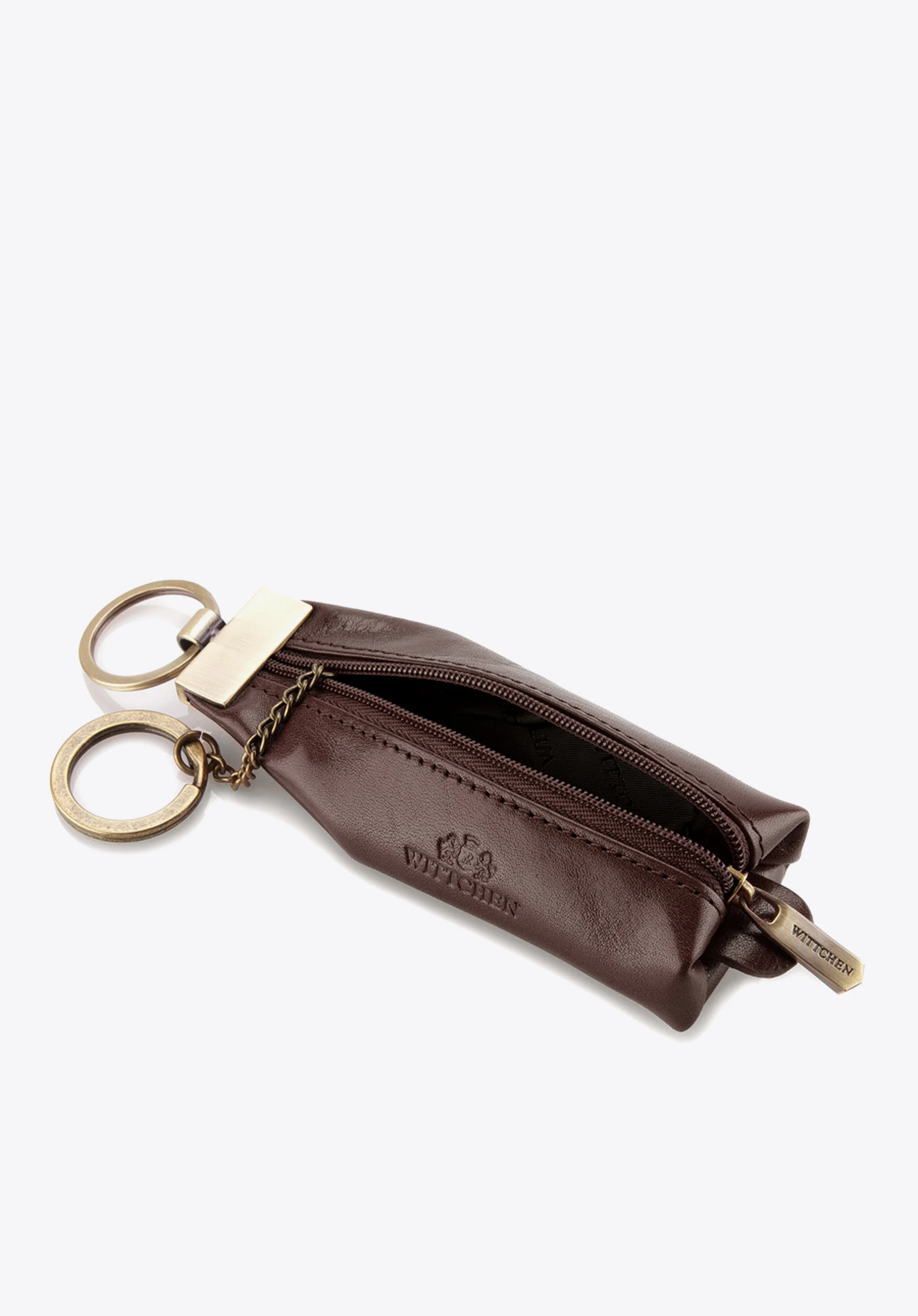Etui na klucze skórzane z brelokiem