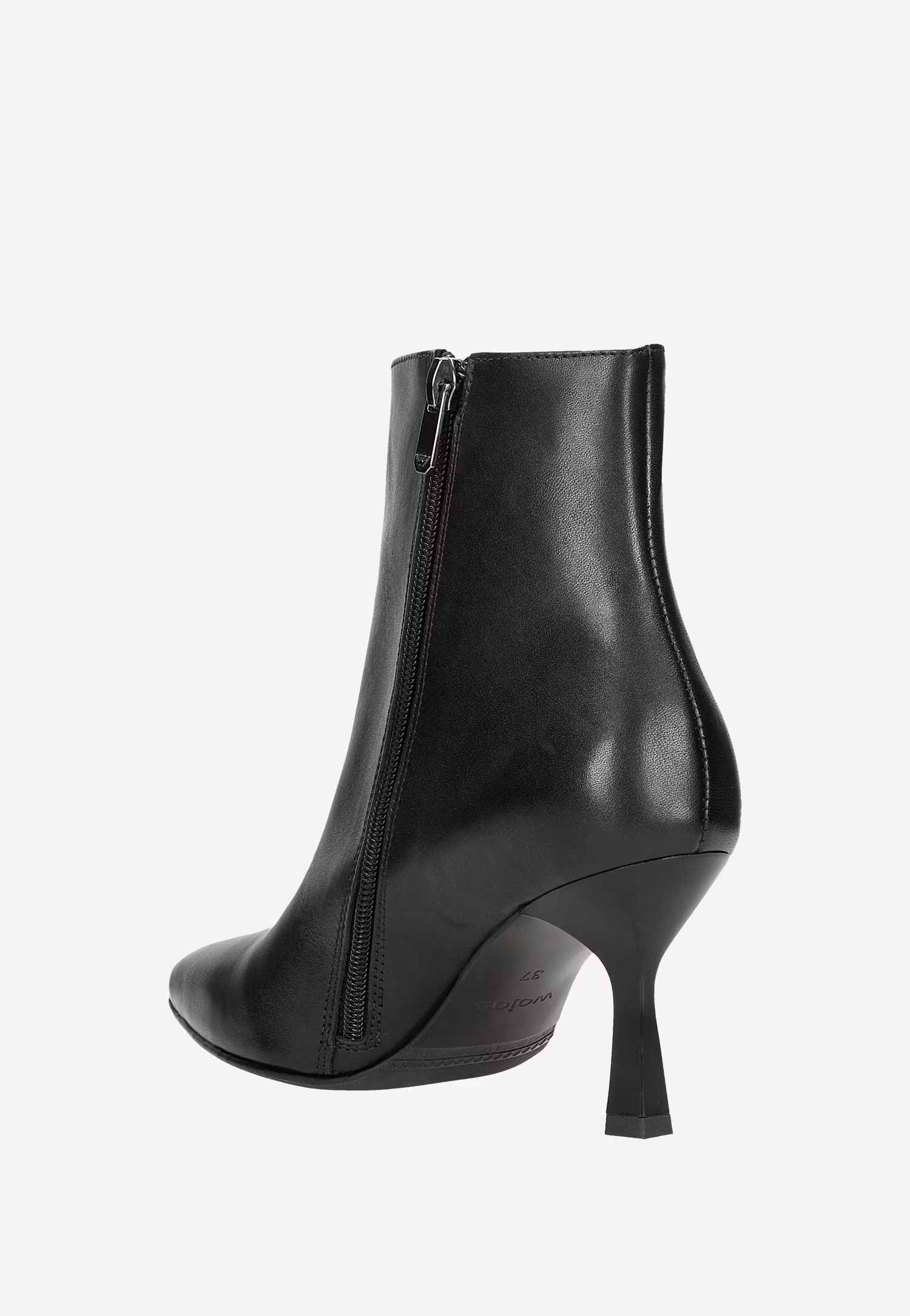 Czarne eleganckie botki damskie na szpilce