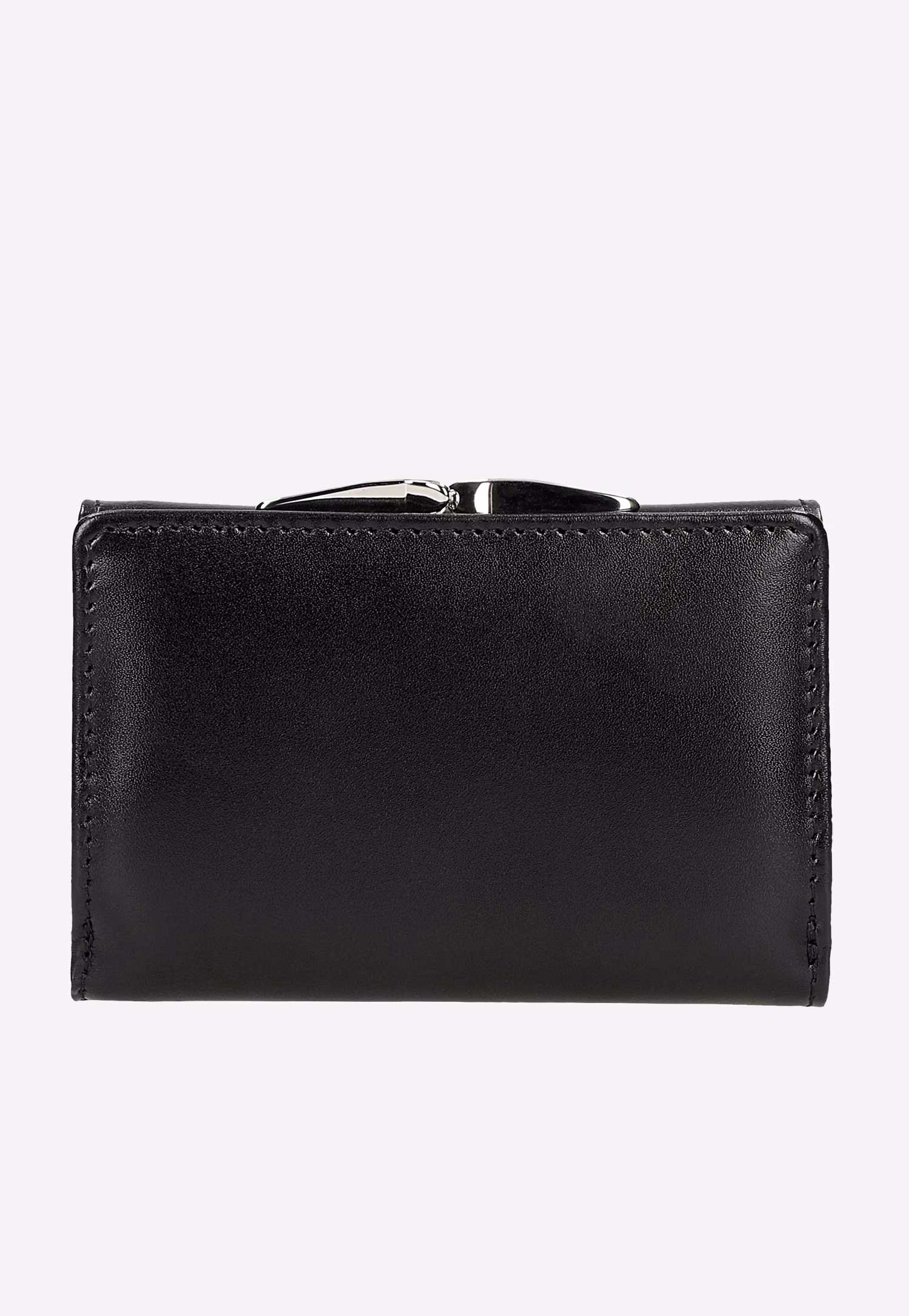 Czarny skórzany portfel damski z RFID