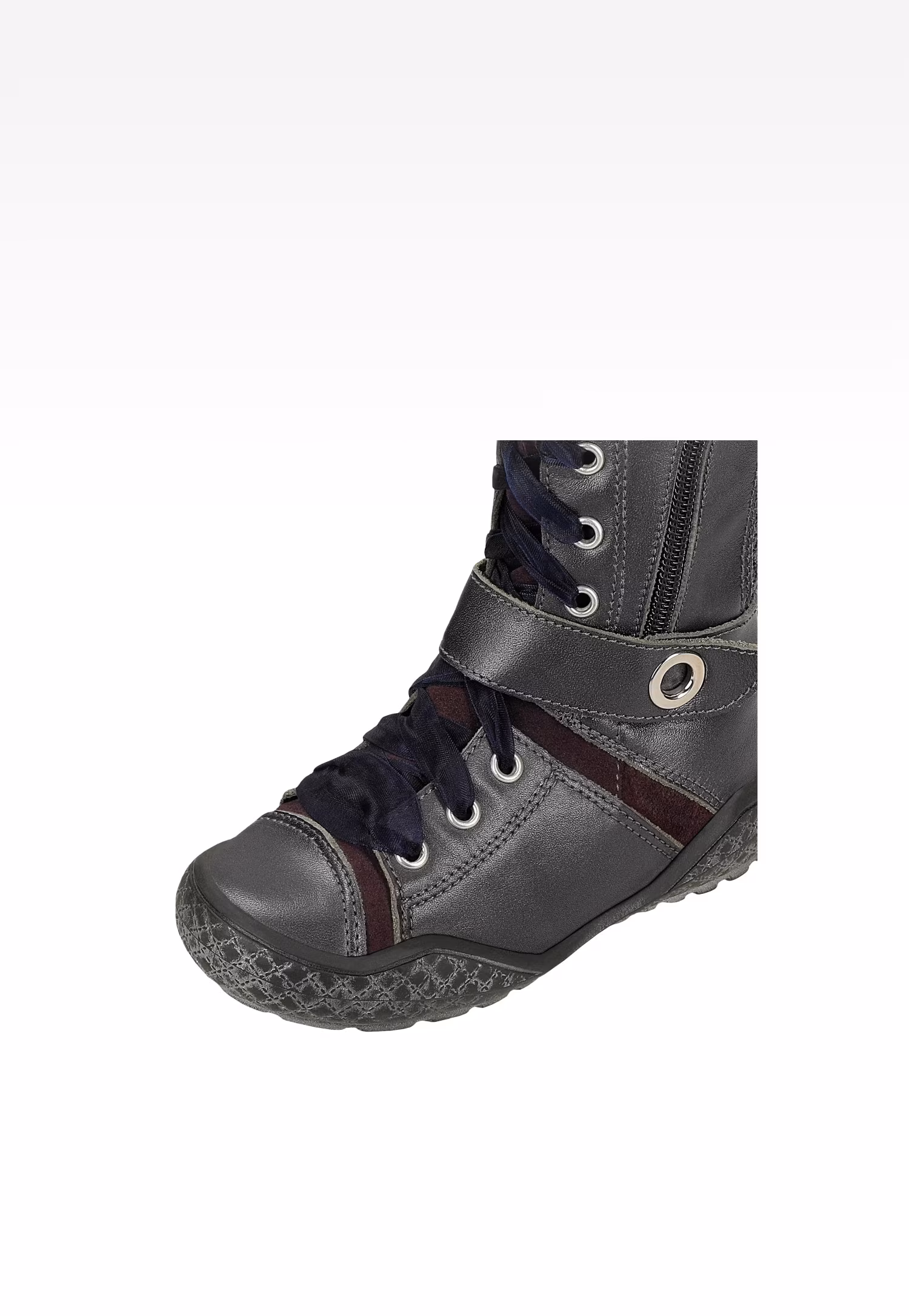 Ciemnoszare kozaki BARTEK ze skóry licowej T-44741/03H