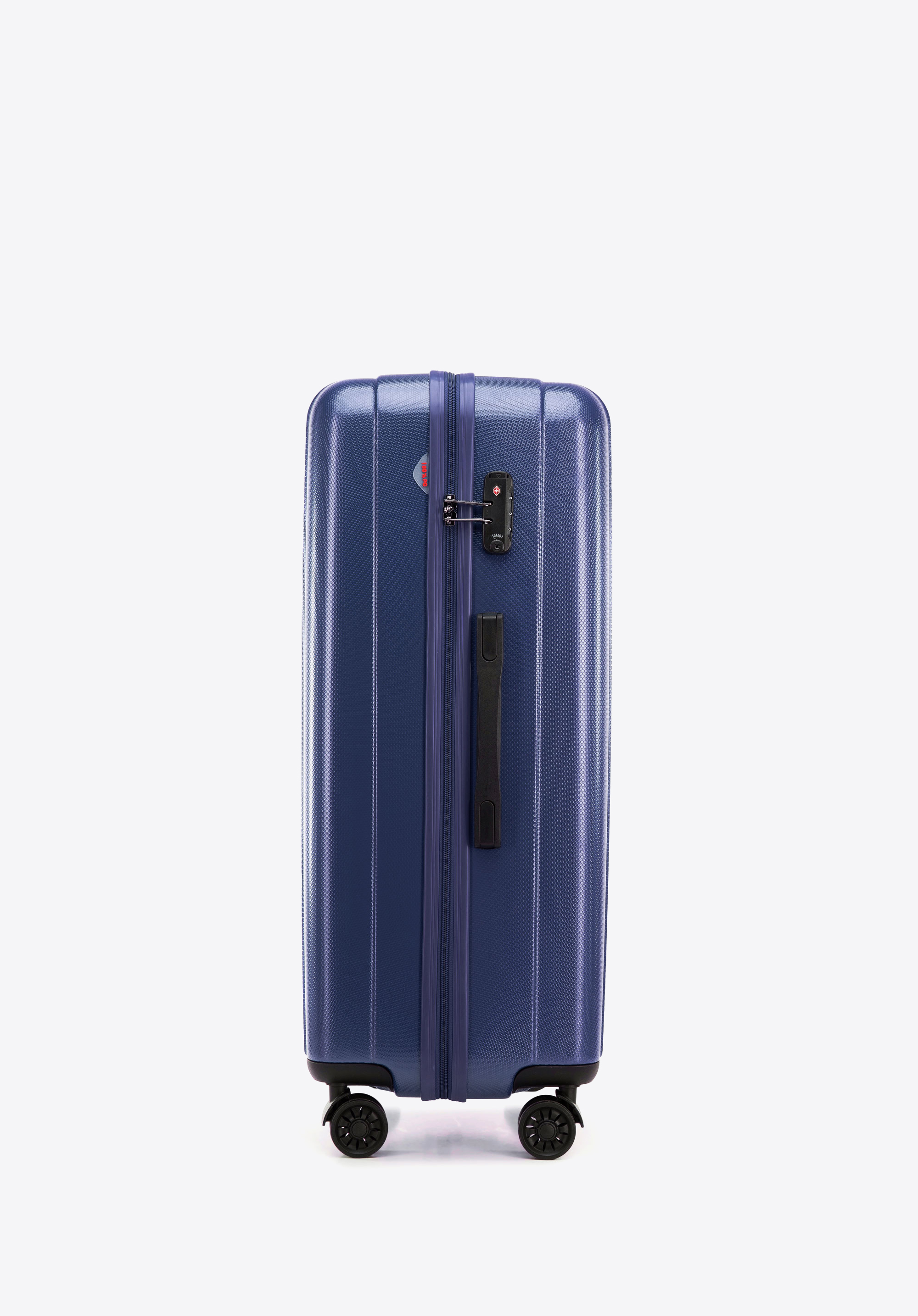 Walizka kabinowa z polikarbonu z pionowymi tłoczeniami