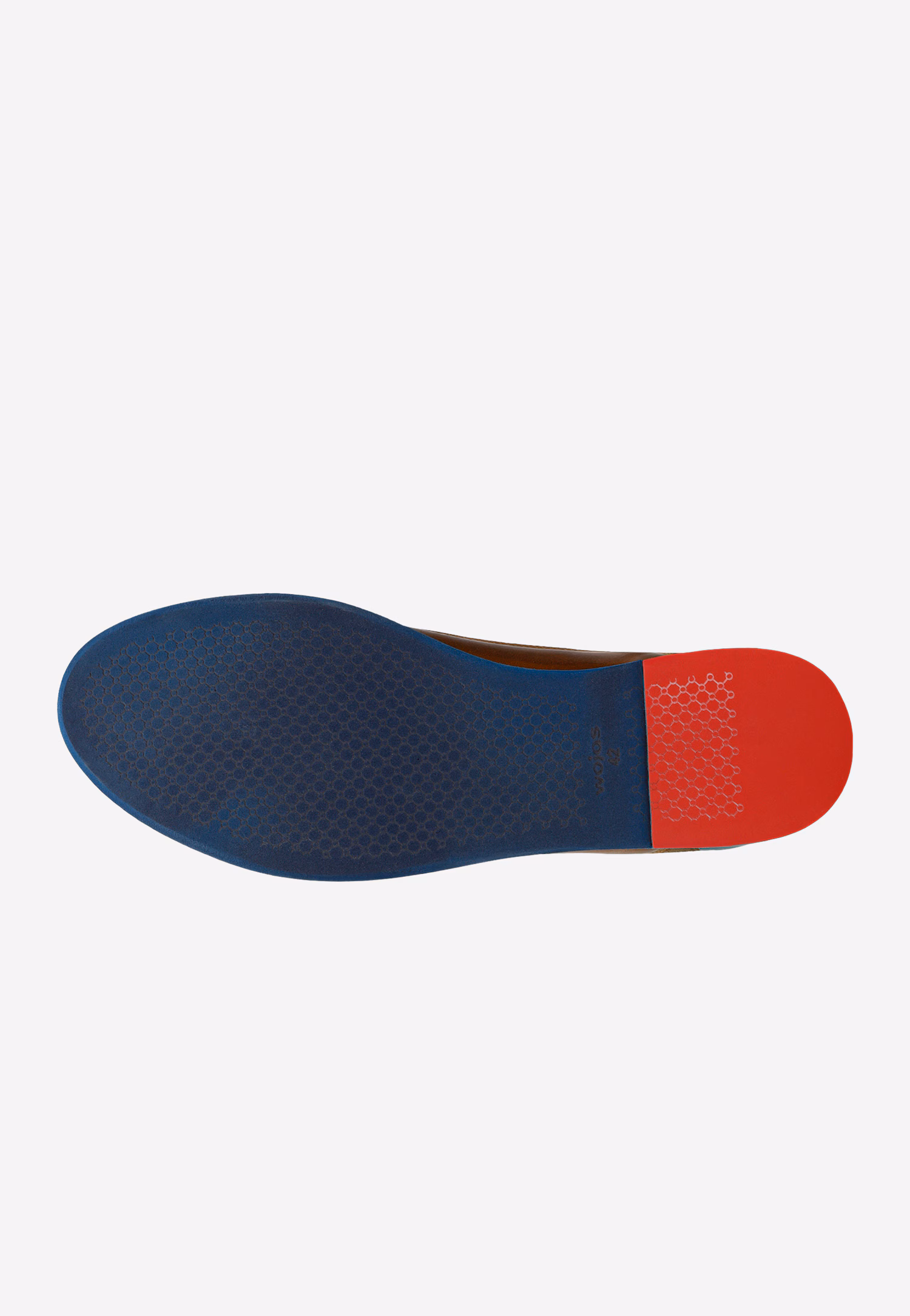 Sneakersy męskie w kolorze jasnego brązu z granatowymi wstawkami