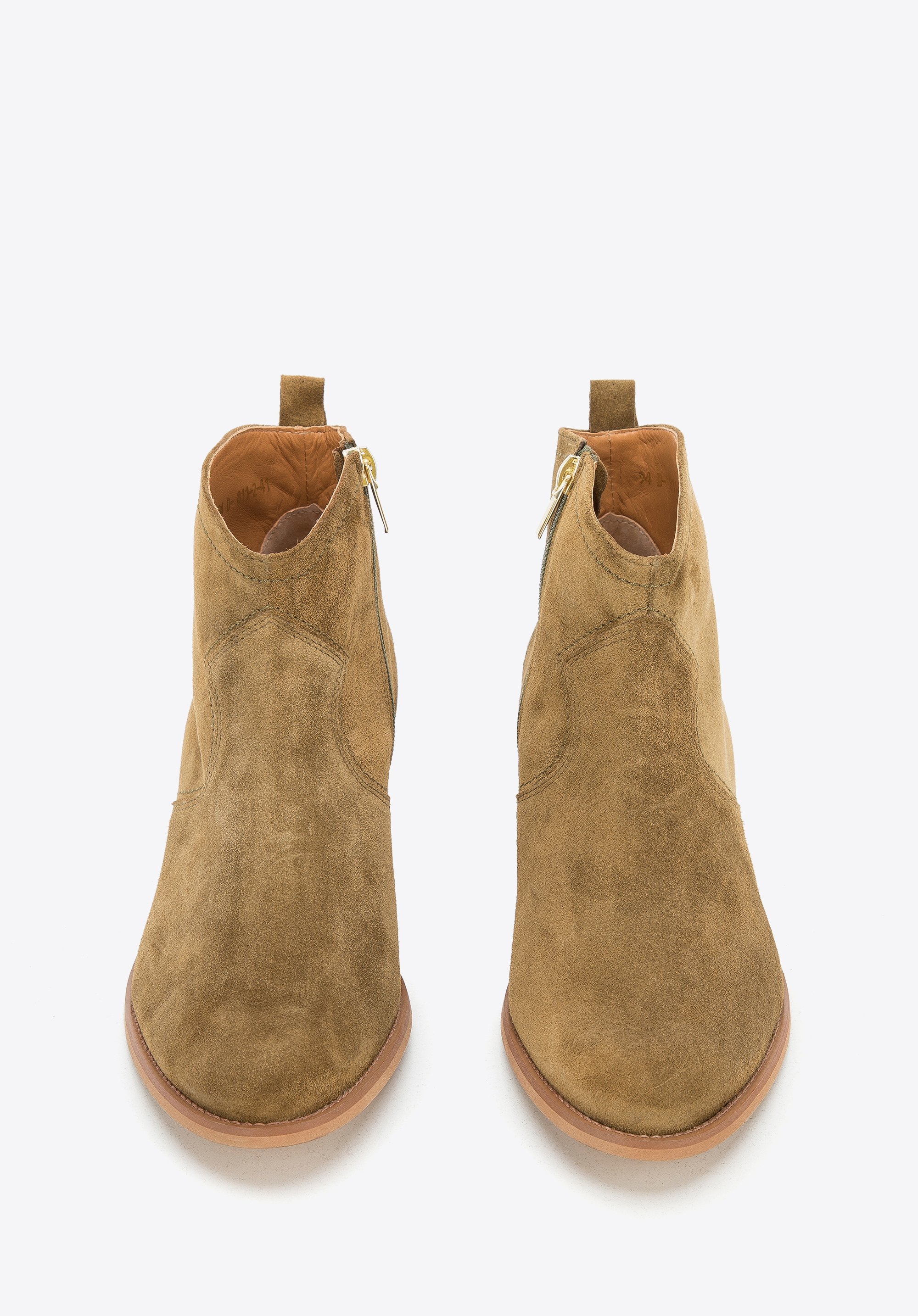 Kowbojki ze skóry krótkie